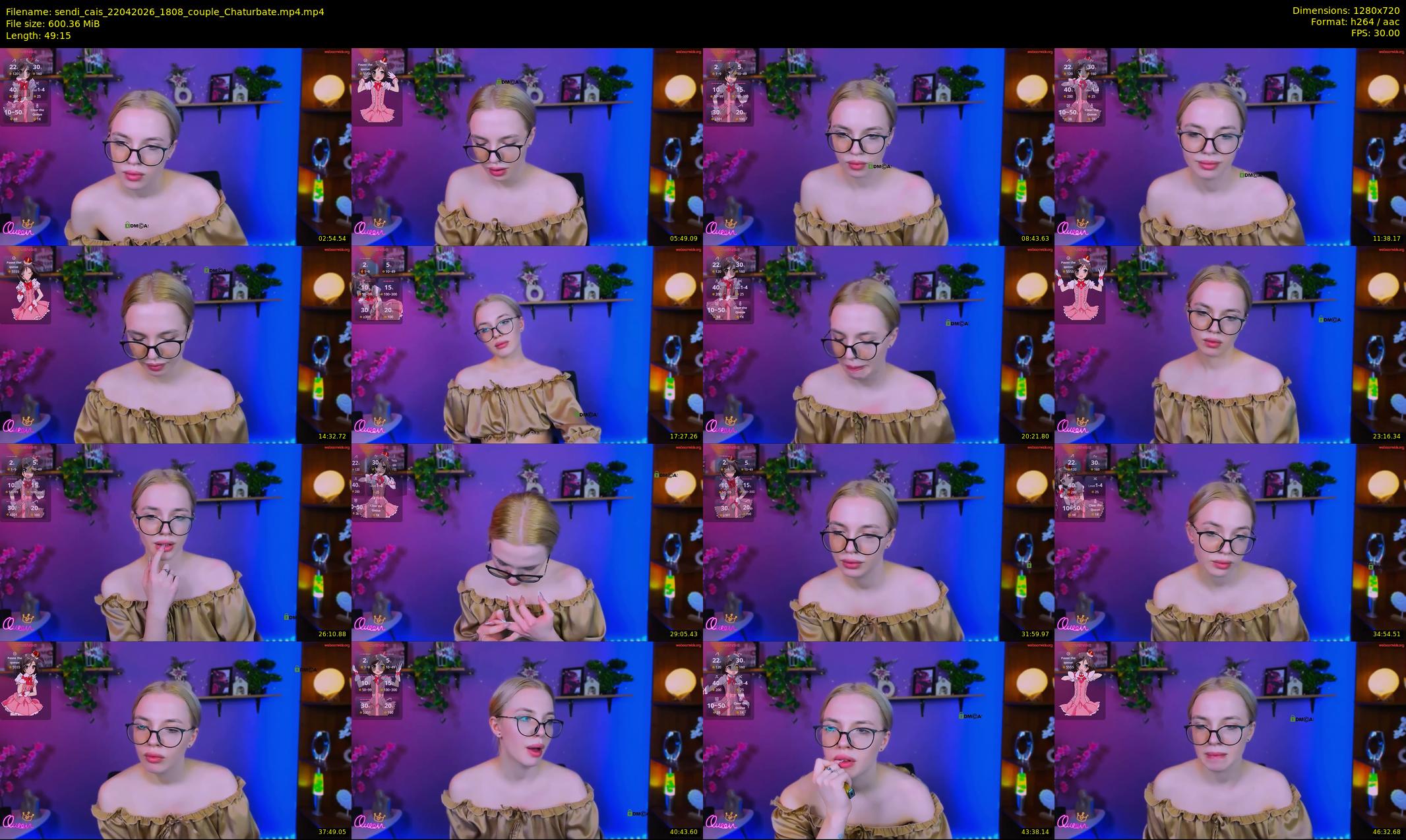 sendi_cais — 50 minute Chaturbate female cam show recording, 720p, Apr 22, 2026