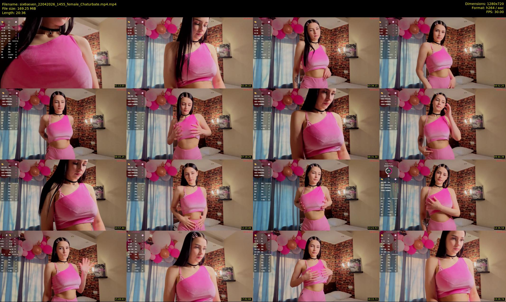 six6seven — 21 minute Chaturbate female cam show recording, 720p, Apr 22, 2026