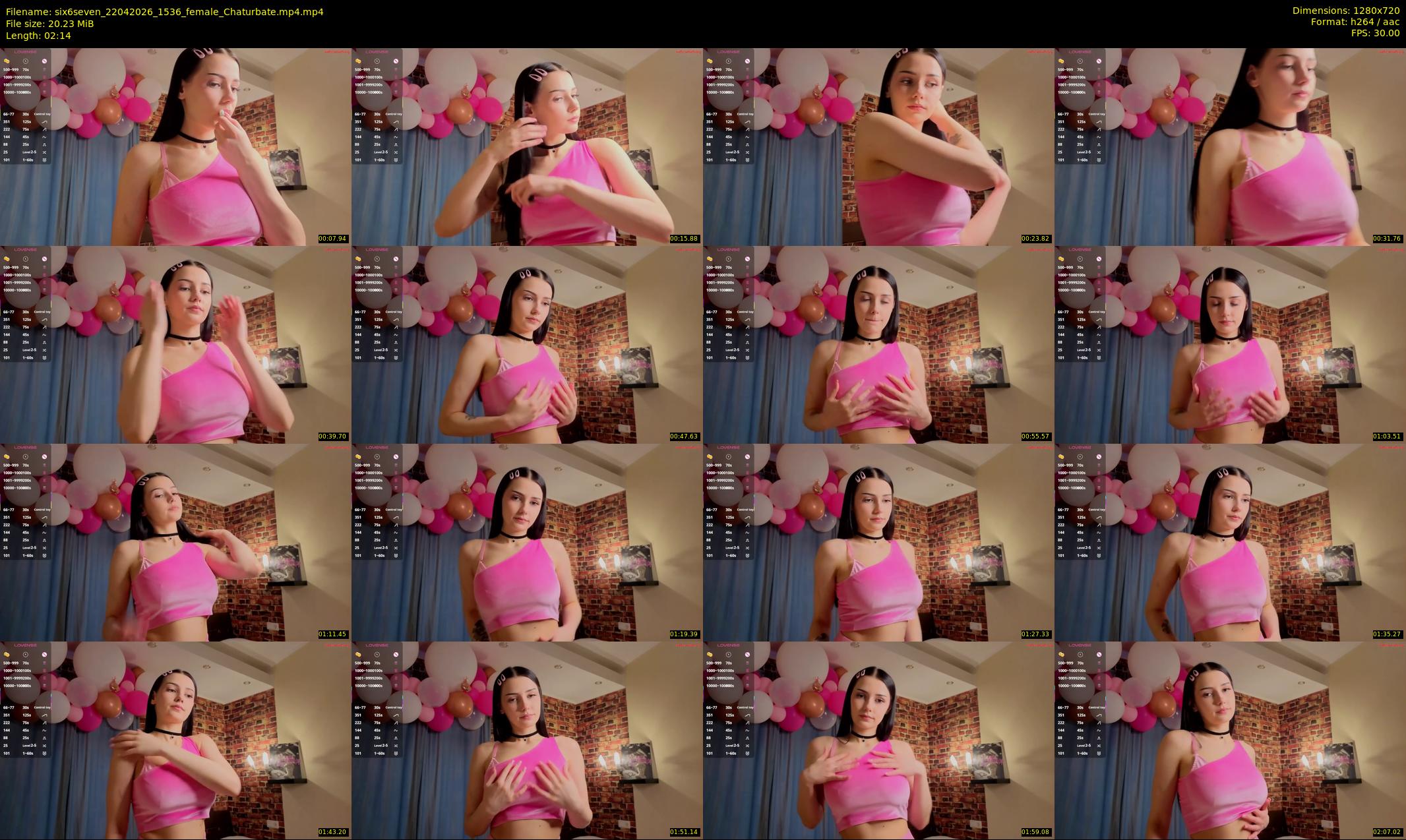 six6seven — 3 minute Chaturbate female cam show recording, 720p, Apr 22, 2026