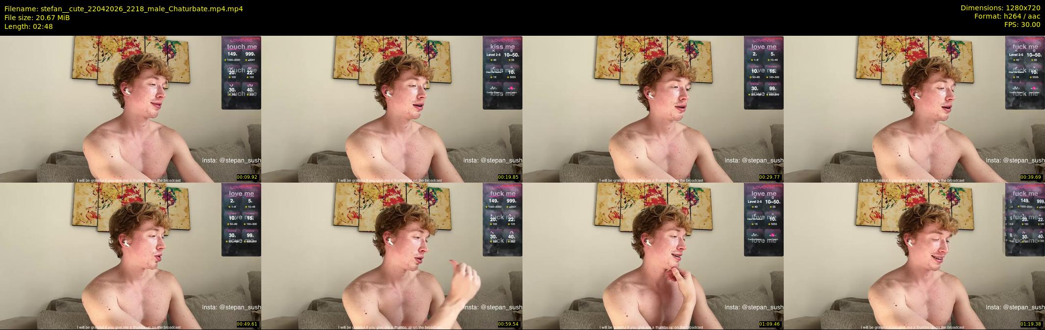stefan__cute — 3 minute Chaturbate male cam show recording, 720p, Apr 22, 2026