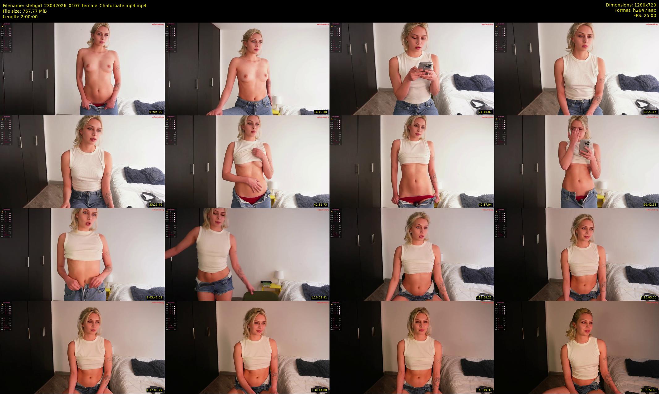 stefigirl — 120 minute Chaturbate female cam show recording, 720p, Apr 23, 2026