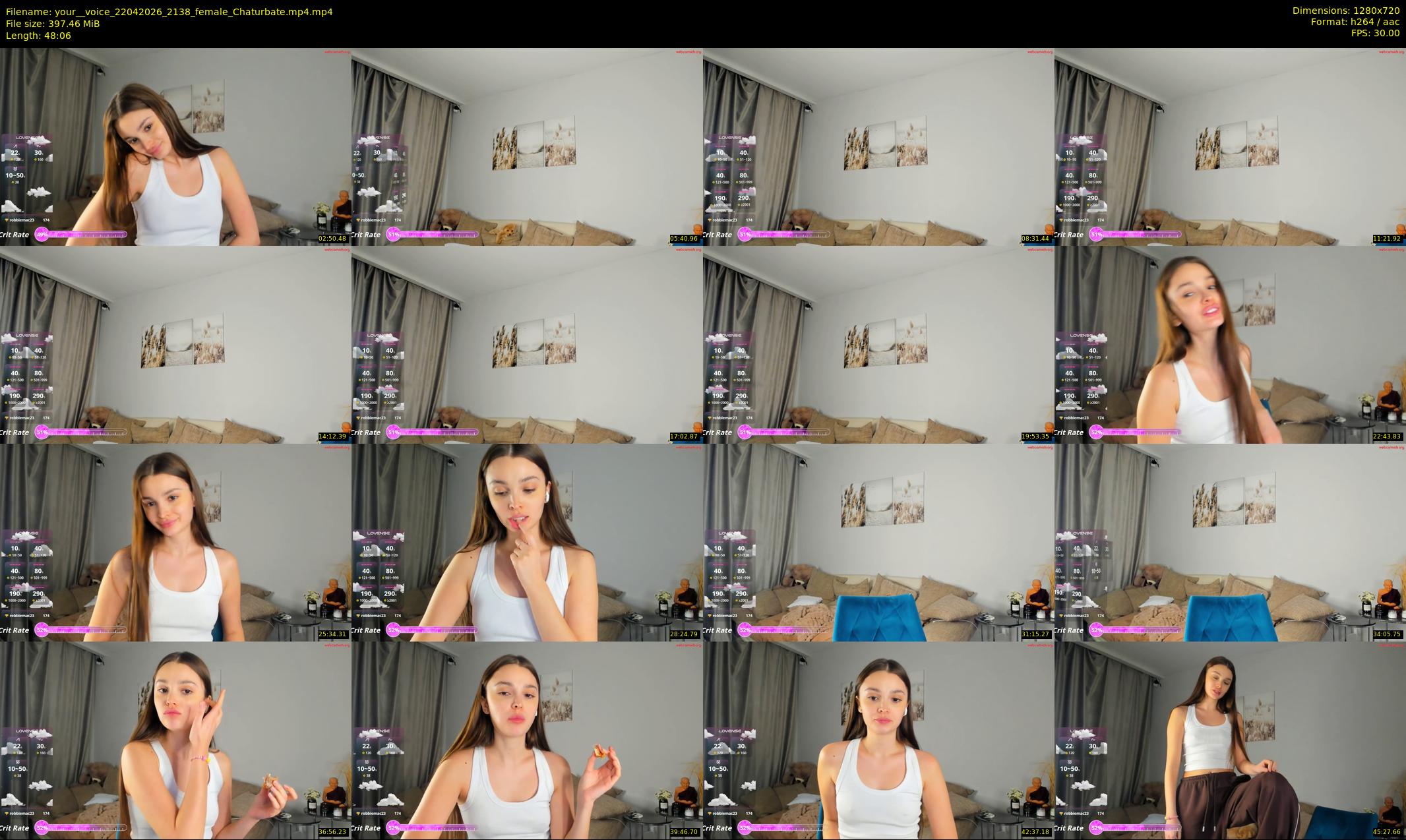 your__voice — 49 minute Chaturbate female cam show recording, 720p, Apr 22, 2026