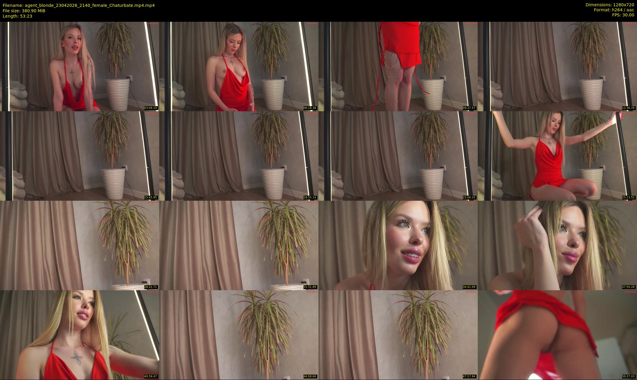 agent_blonde — 54 minute Chaturbate female cam show recording, 720p, Apr 23, 2026