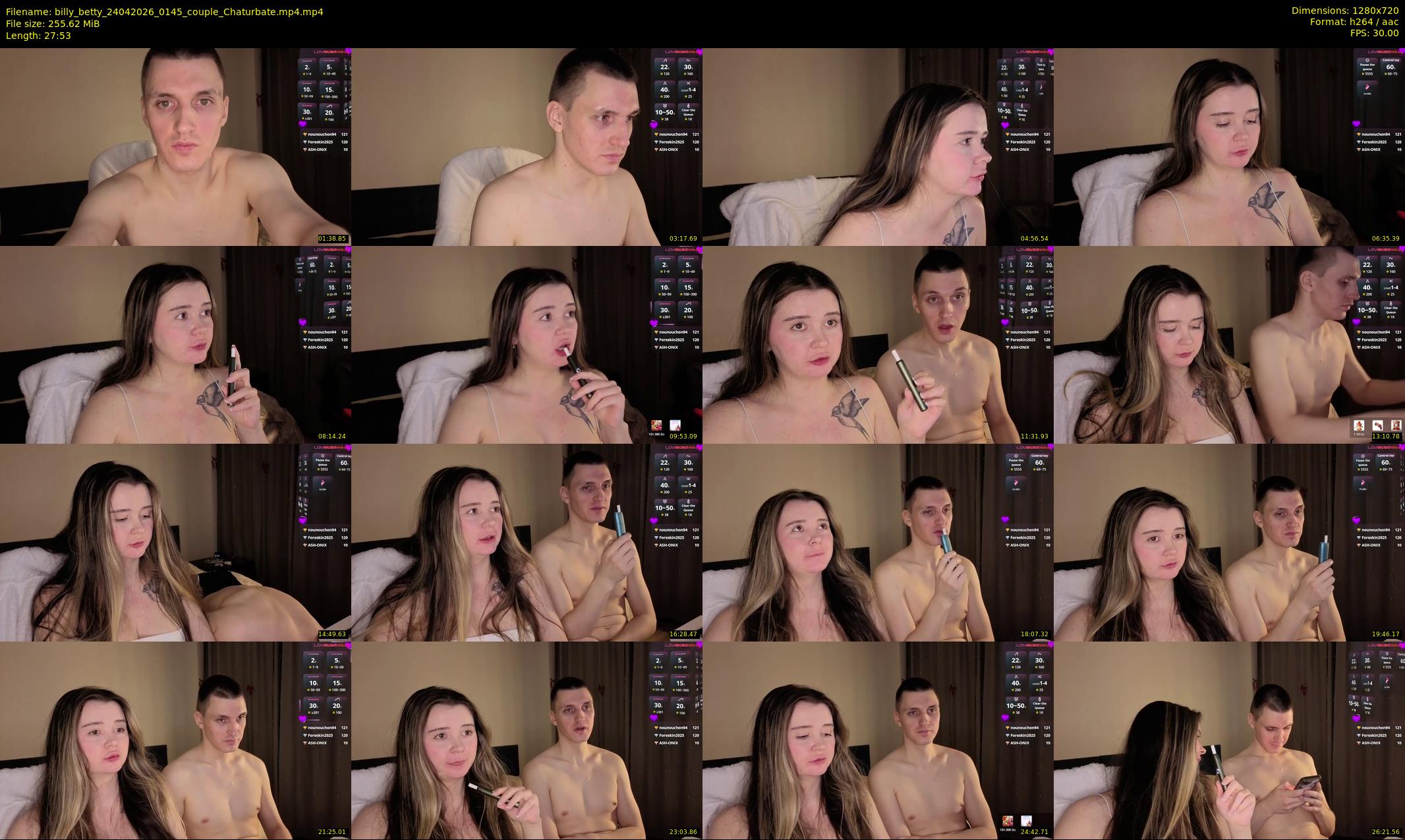 billy_betty — 28 minute Chaturbate couple cam show recording, 720p, Apr 24, 2026