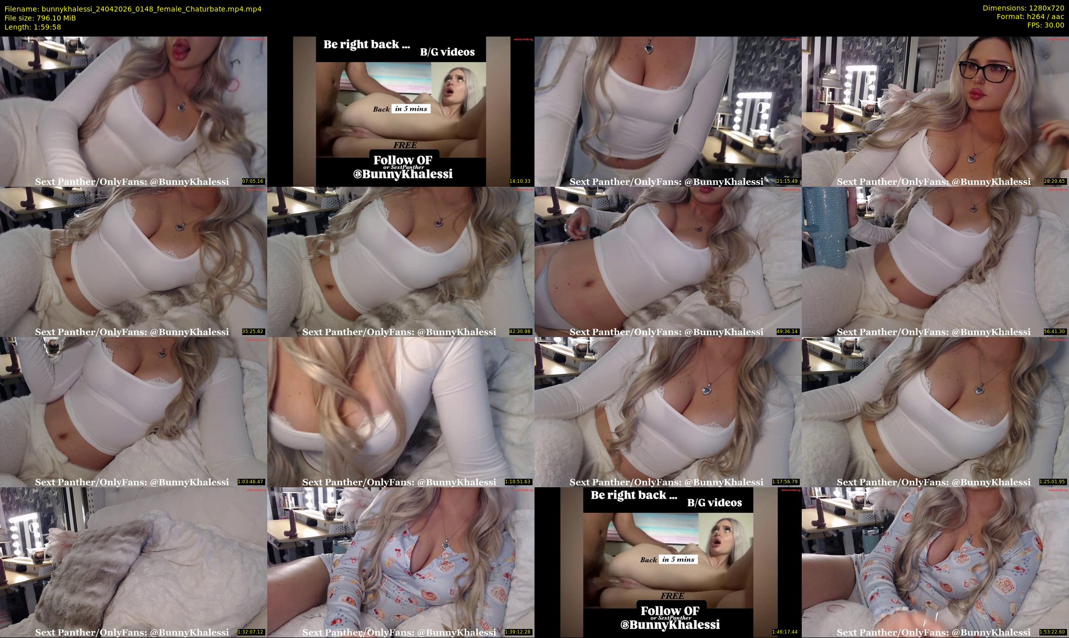 bunnykhalessi — 120 minute Chaturbate female cam show recording, 720p, Apr 24, 2026