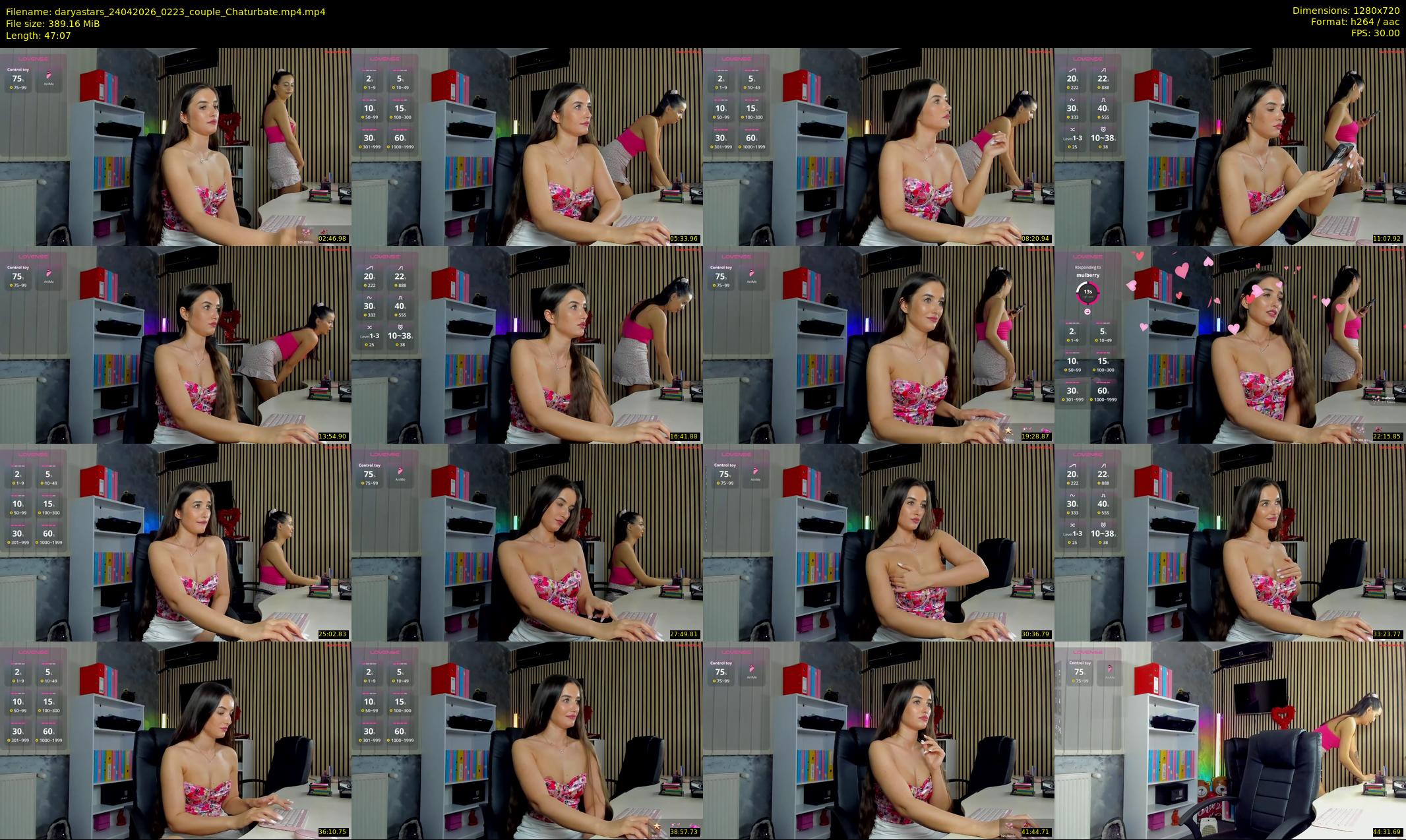 daryastars — 48 minute Chaturbate couple cam show recording, 720p, Apr 24, 2026