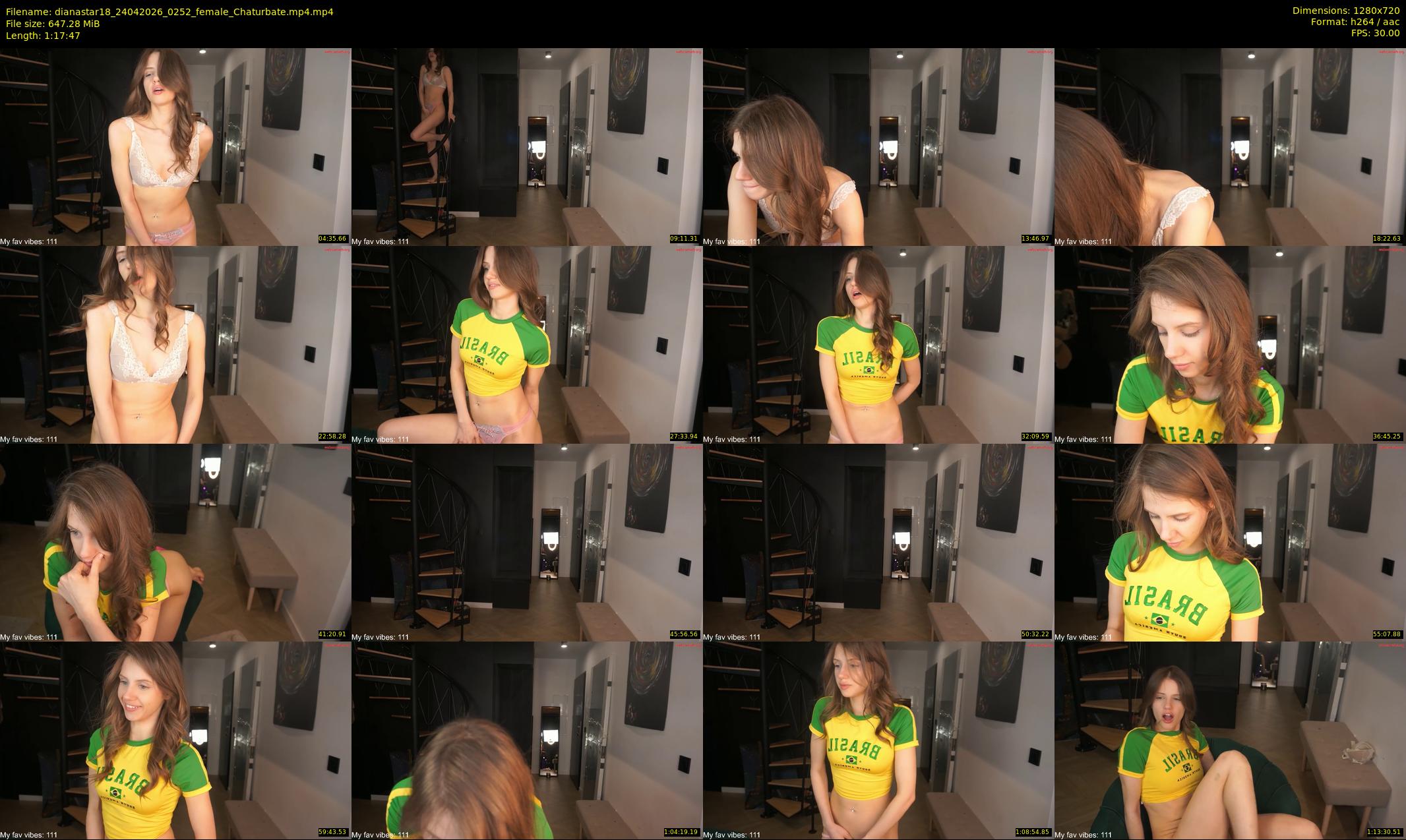 dianastar18 — 78 minute Chaturbate female cam show recording, 720p, Apr 24, 2026