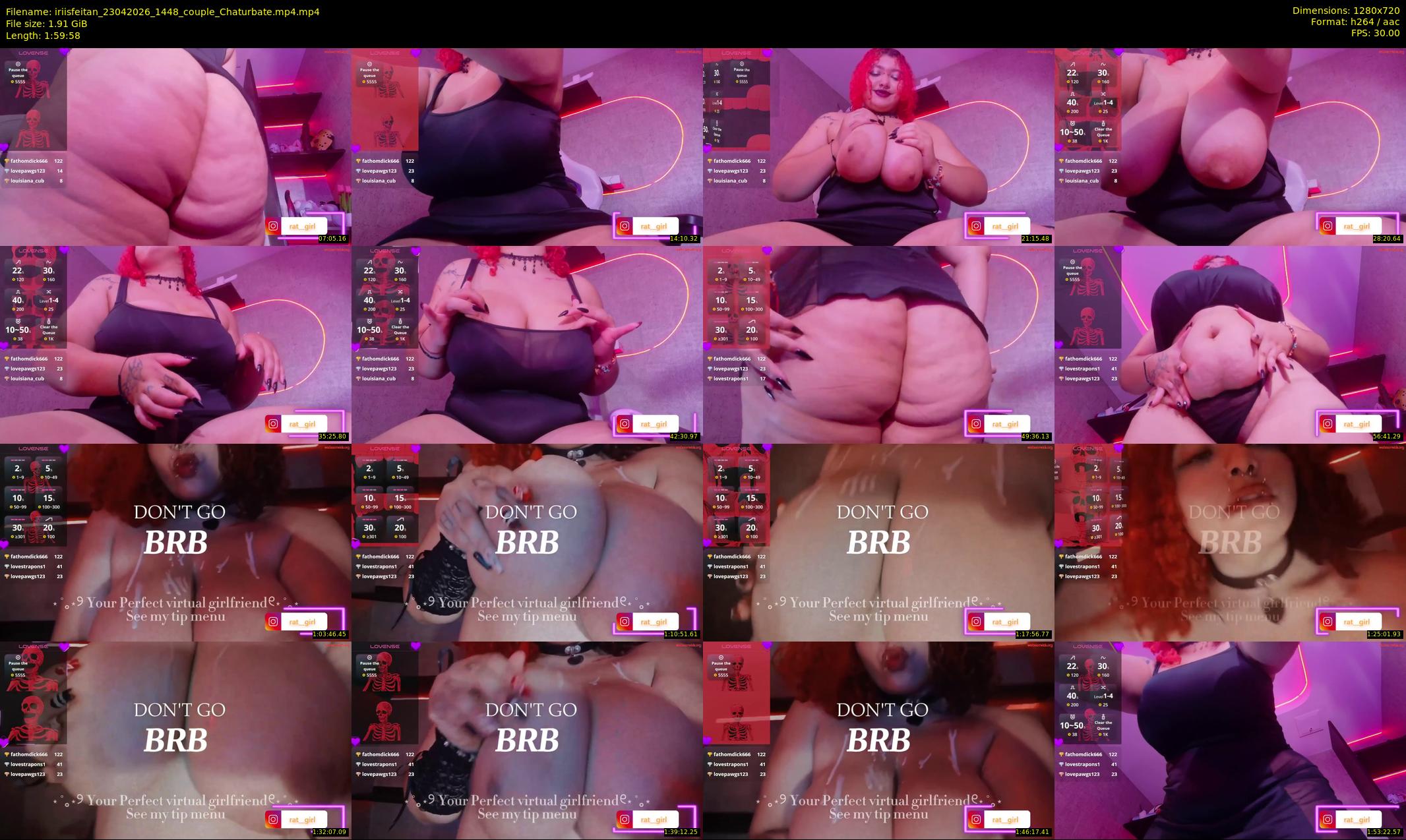 iriisfeitan — 120 minute Chaturbate female cam show recording, 720p, Apr 23, 2026