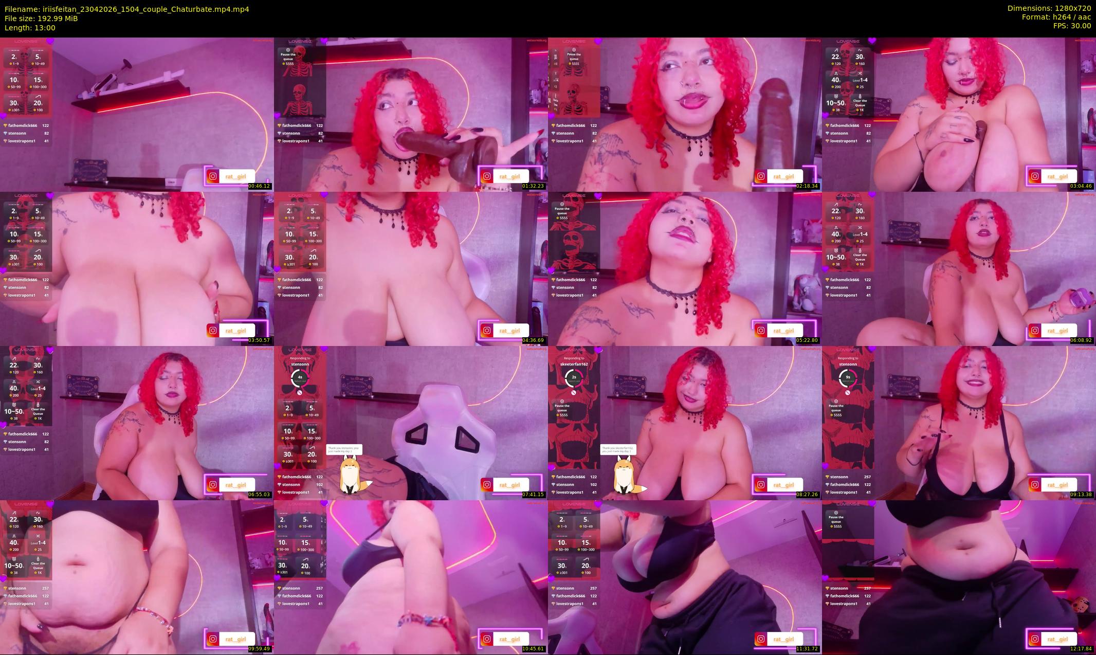 iriisfeitan — 13 minute Chaturbate female cam show recording, 720p, Apr 23, 2026