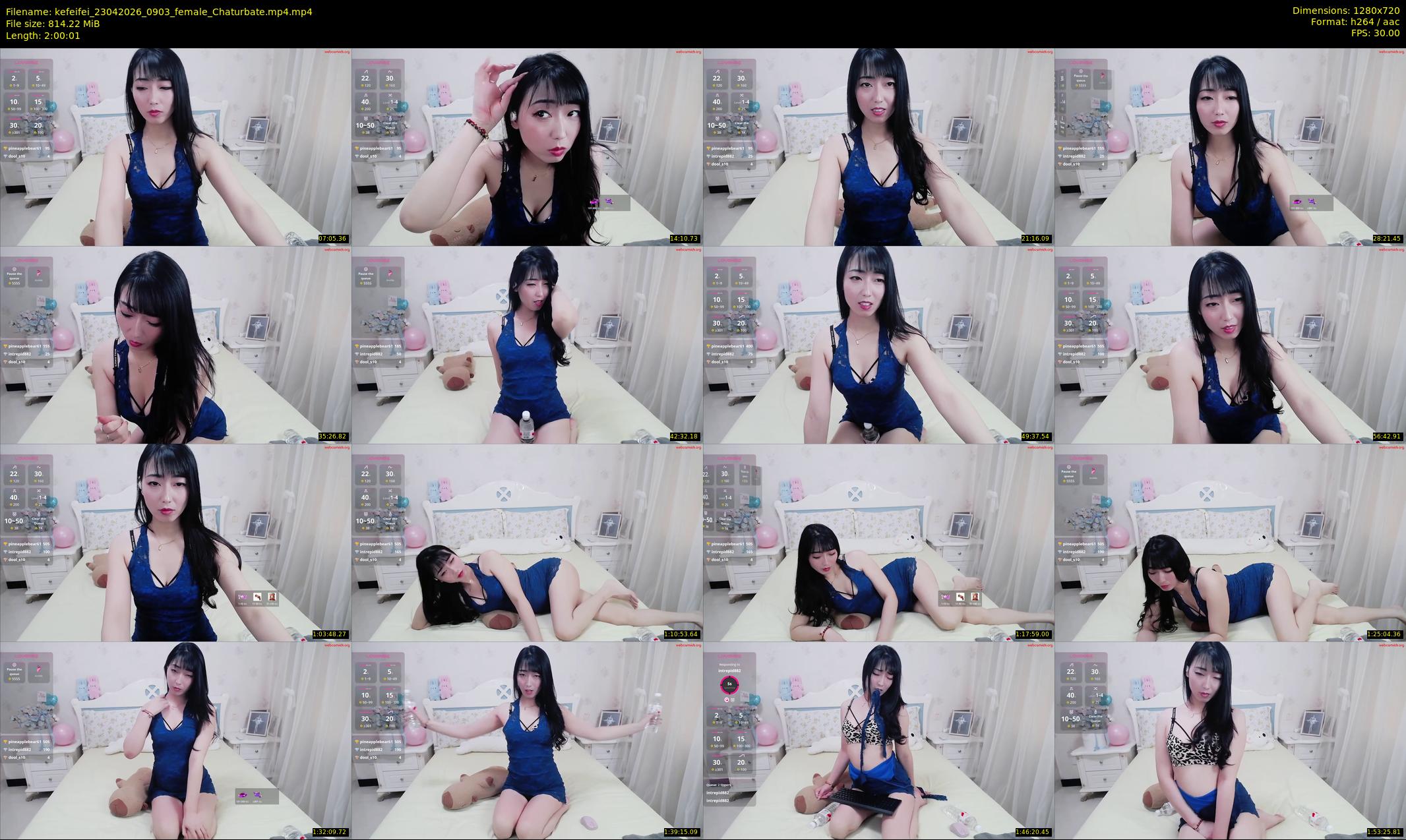 kefeifei — 121 minute Chaturbate female cam show recording, 720p, Apr 23, 2026