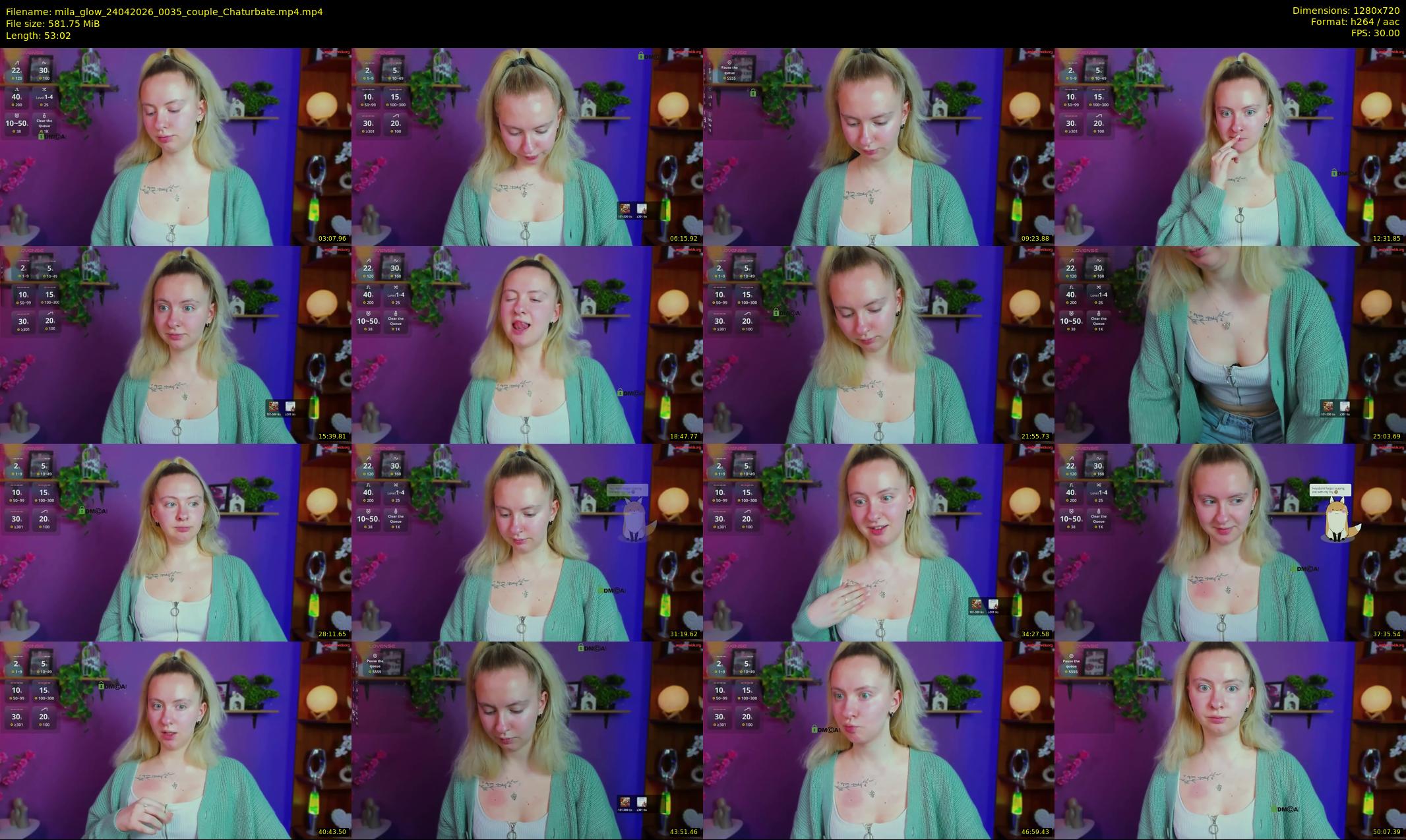 mila_glow — 54 minute Chaturbate female cam show recording, 720p, Apr 24, 2026