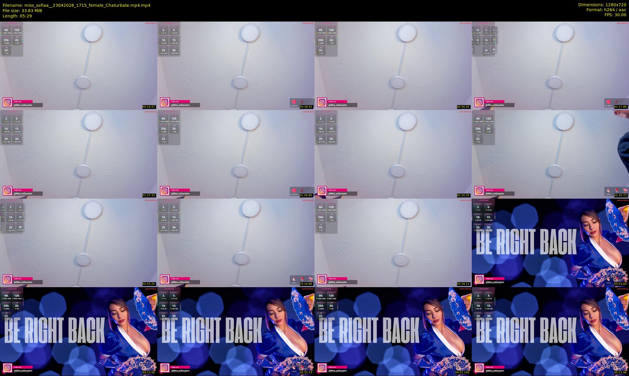 miss_sofiaa_ — 6 minute Chaturbate female cam show recording, 720p, Apr 23, 2026