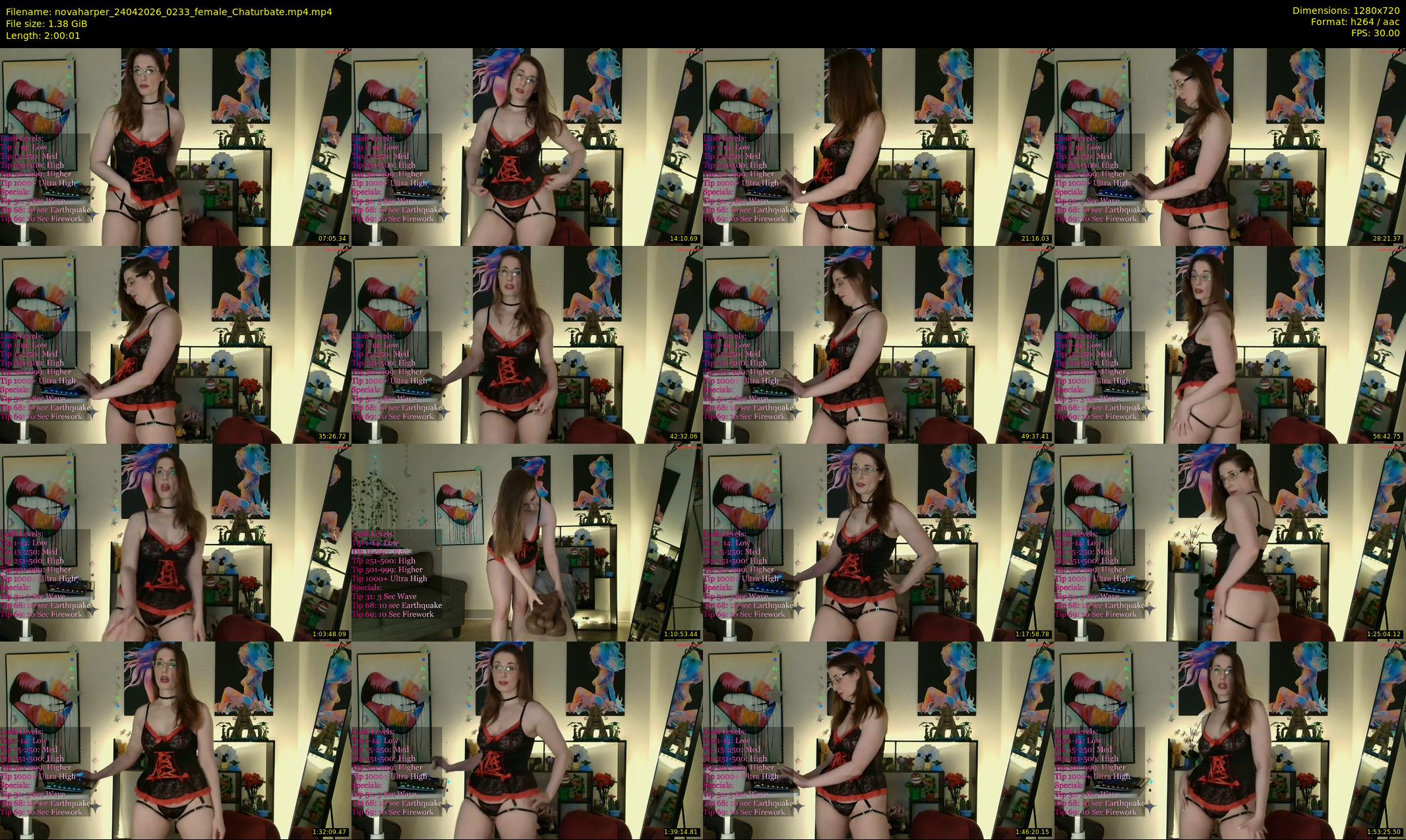 novaharper — 121 minute Chaturbate female cam show recording, 720p, Apr 24, 2026