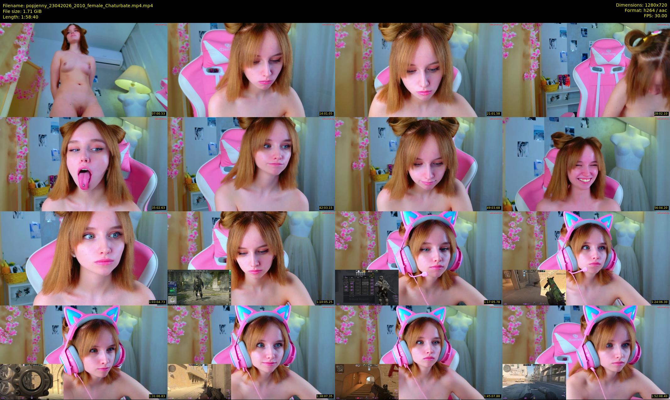 popjenny — 119 minute Chaturbate female cam show recording, 720p, Apr 23, 2026
