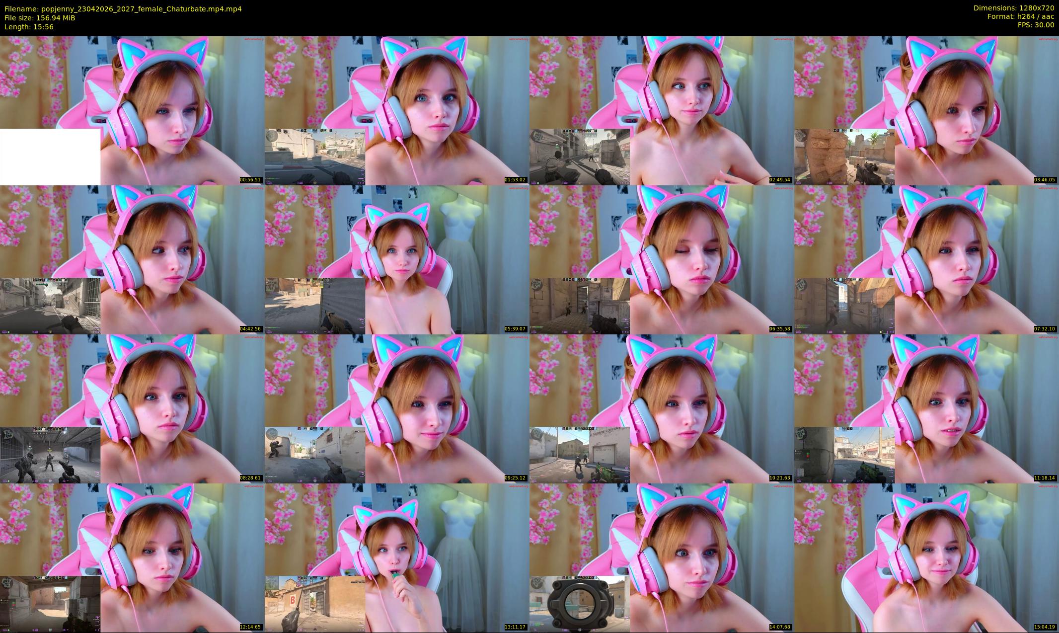 popjenny — 16 minute Chaturbate female cam show recording, 720p, Apr 23, 2026