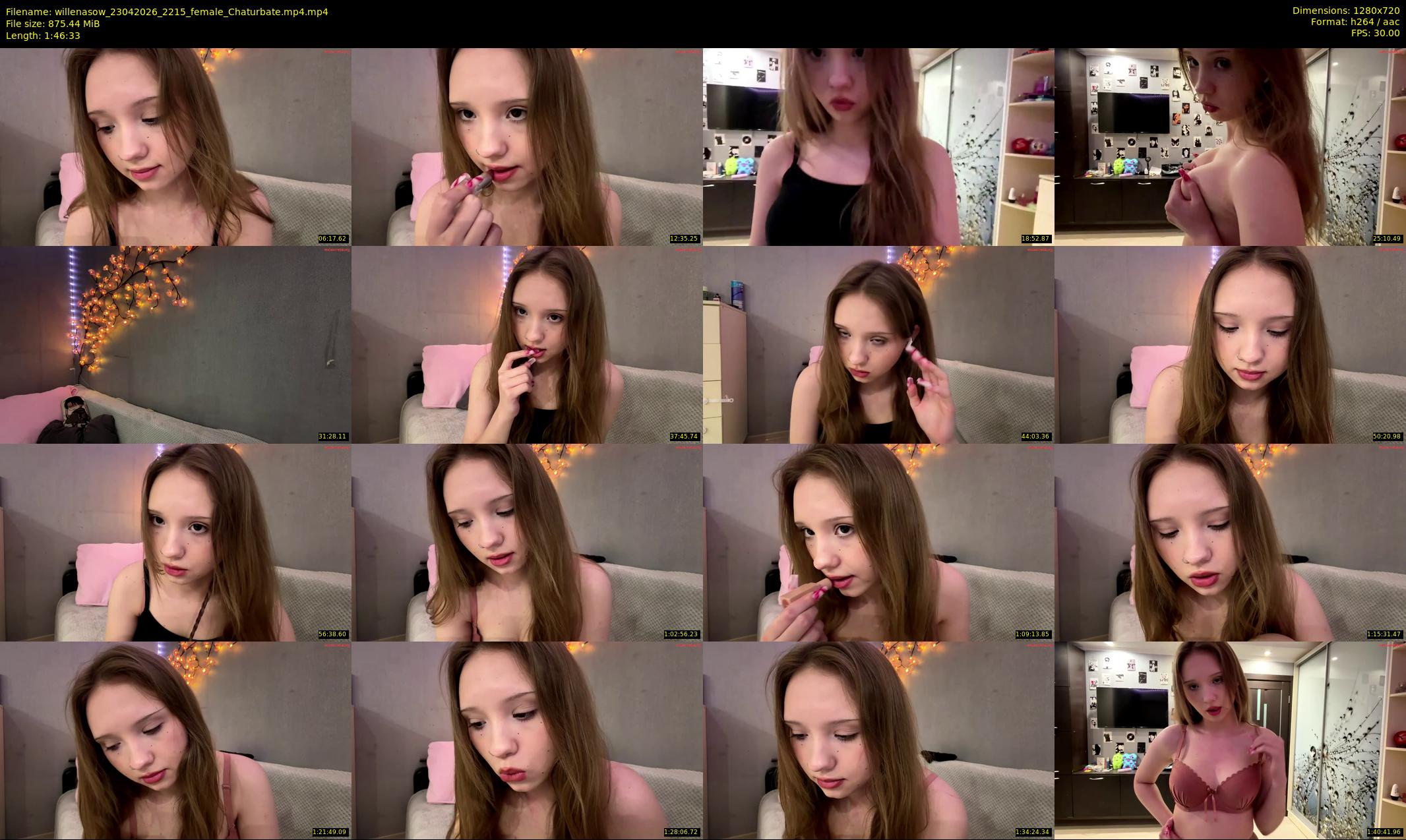 willenasow — 107 minute Chaturbate female cam show recording, 720p, Apr 23, 2026