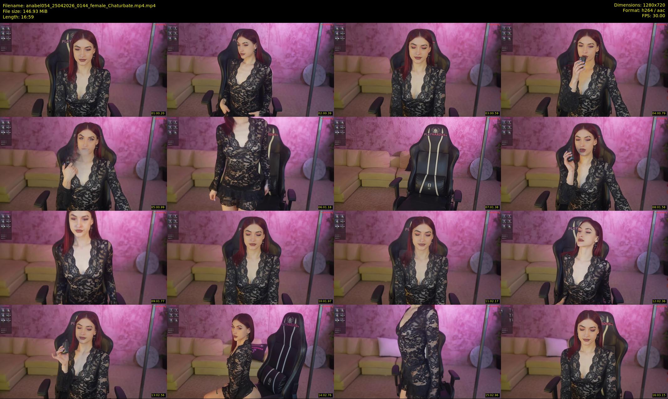 anabel054 — 17 minute Chaturbate female cam show recording, 720p, Apr 25, 2026