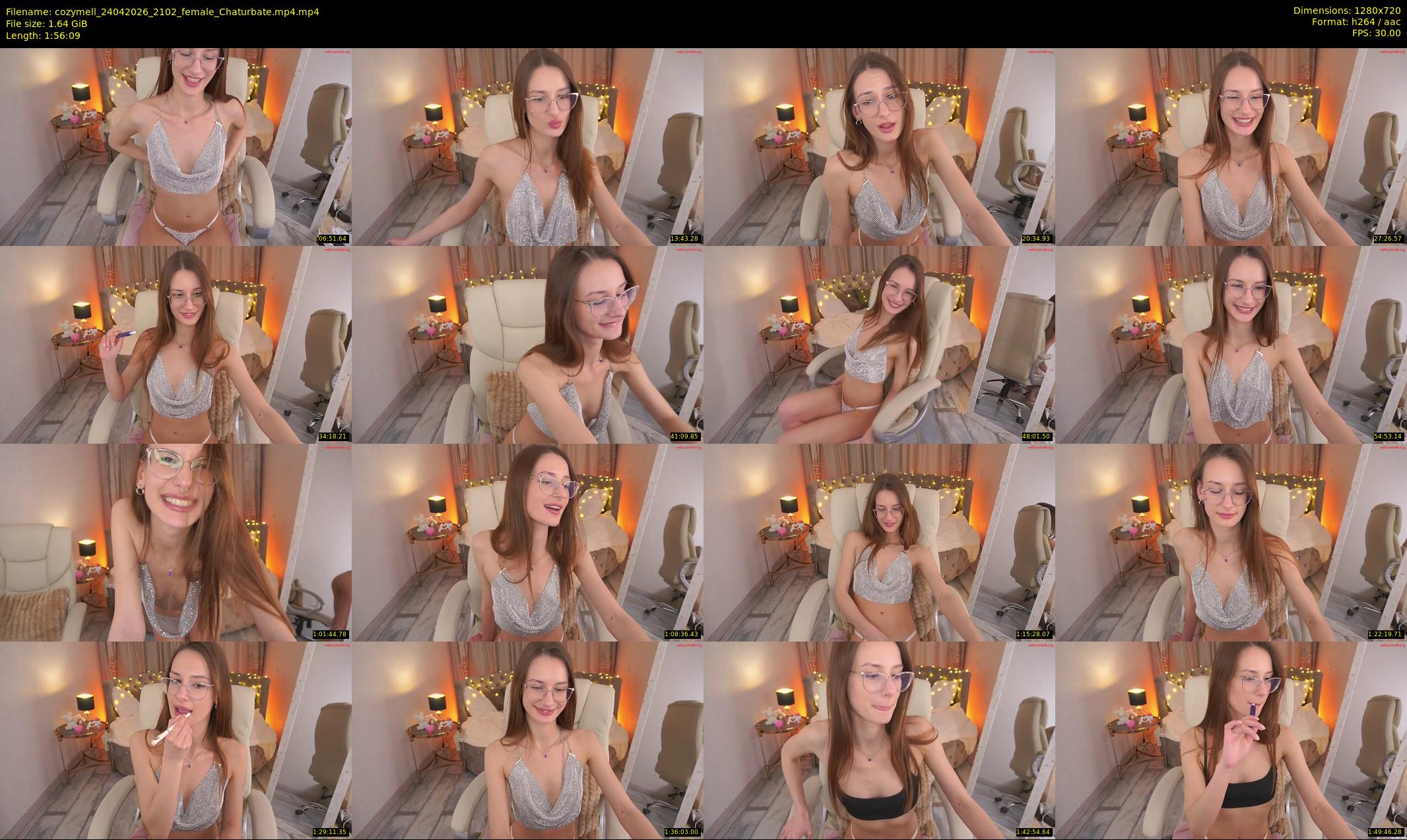 cozymell — 117 minute Chaturbate female cam show recording, 720p, Apr 24, 2026