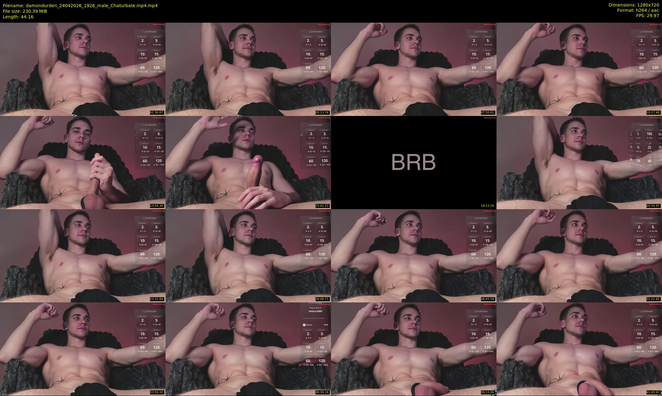 damondurden — 45 minute Chaturbate male cam show recording, 720p, Apr 24, 2026