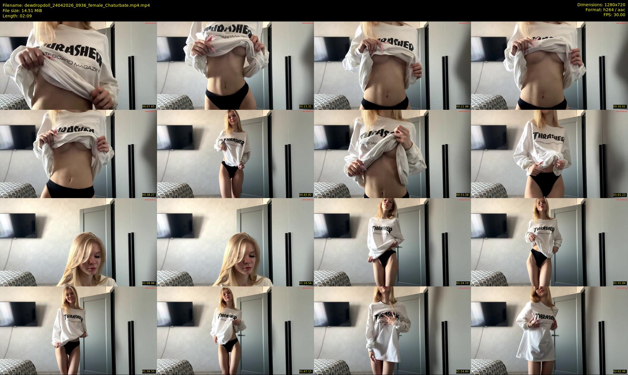 dewdropdoll — 3 minute Chaturbate female cam show recording, 720p, Apr 24, 2026