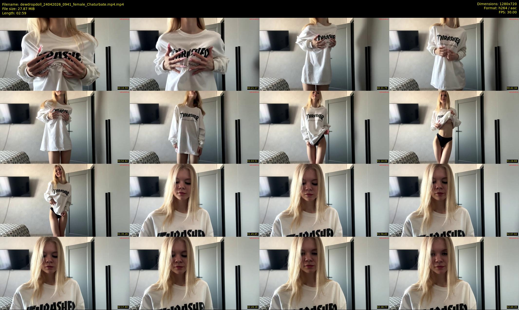 dewdropdoll — 3 minute Chaturbate female cam show recording, 720p, Apr 24, 2026
