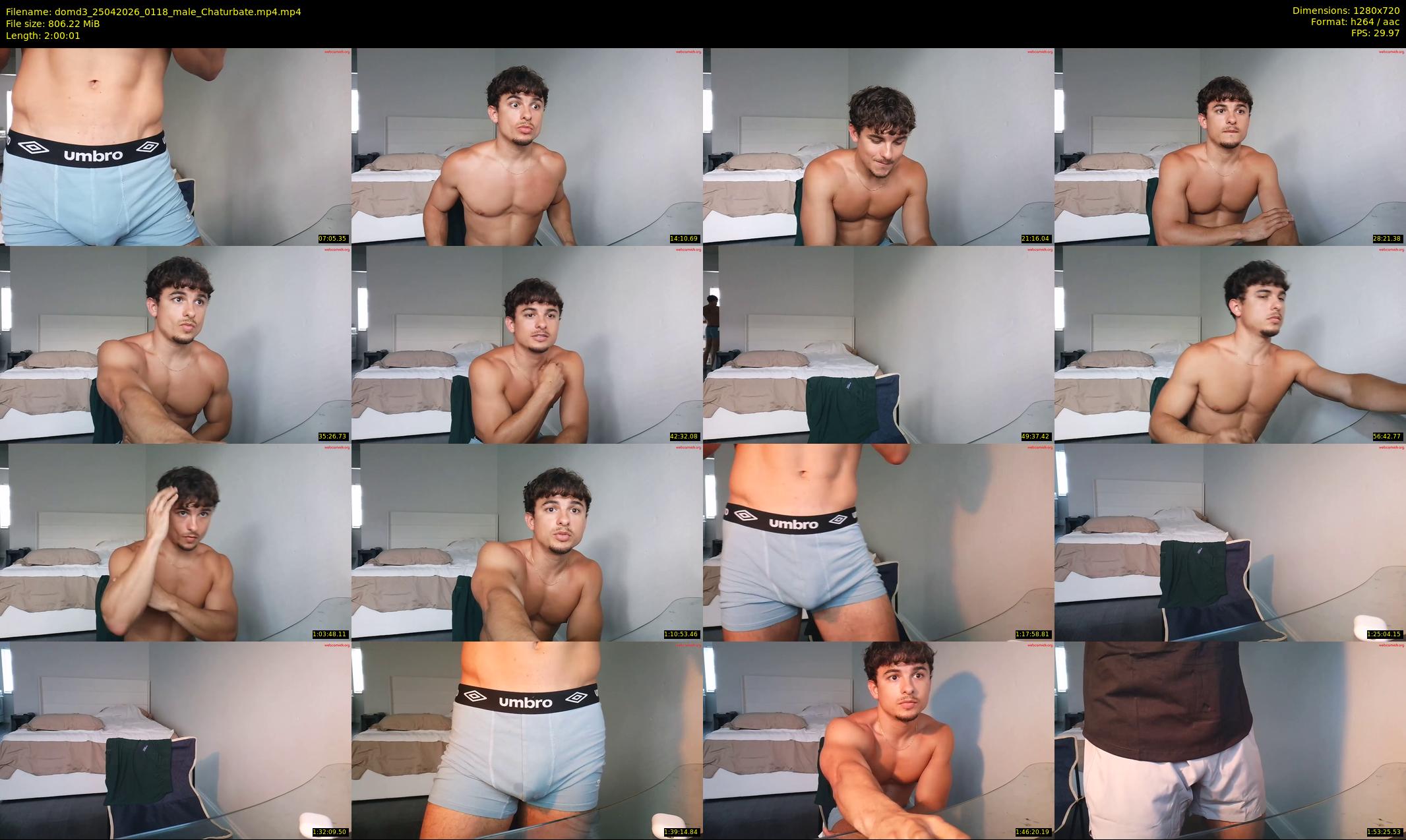 domd3 — 121 minute Chaturbate male cam show recording, 720p, Apr 25, 2026