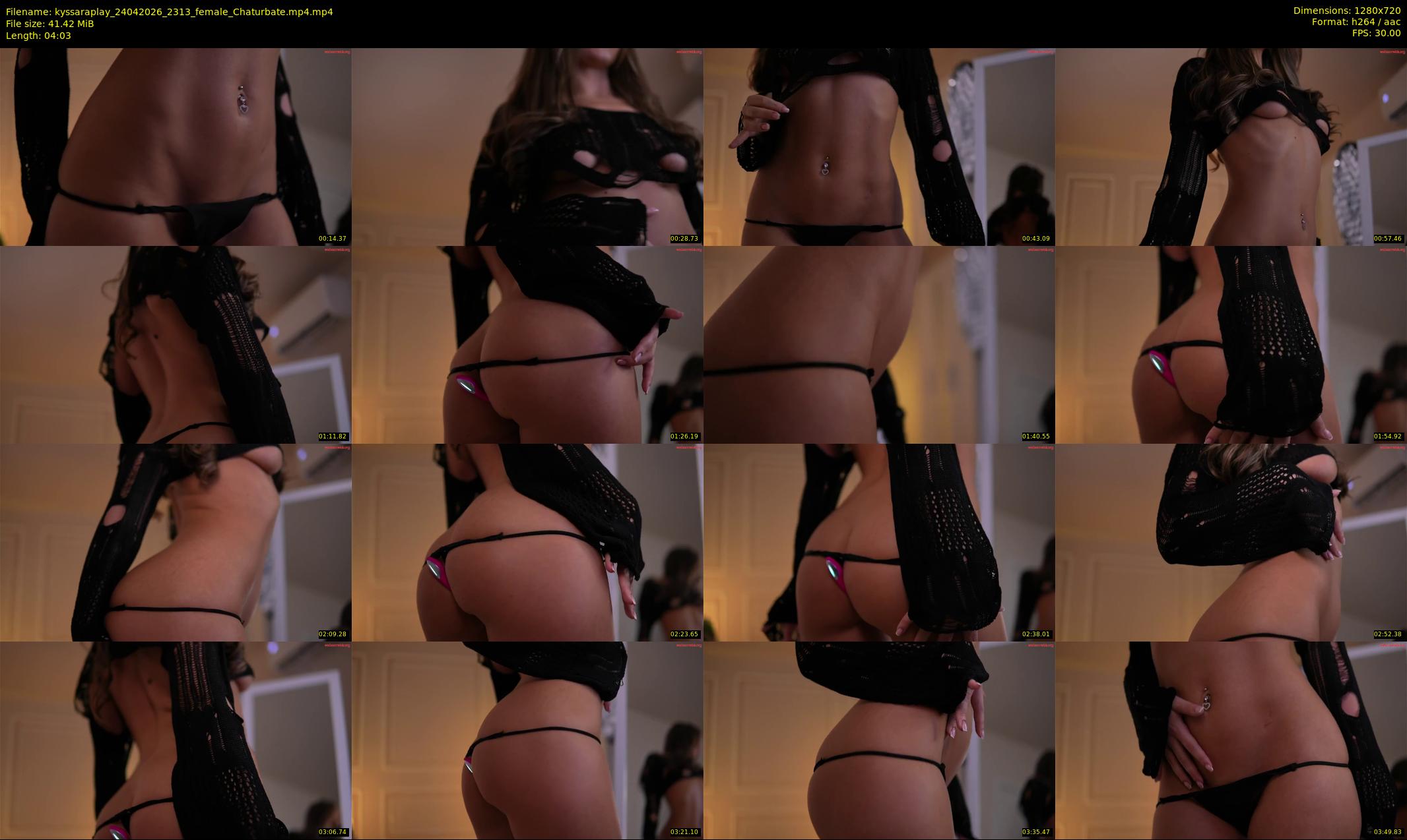 kyssaraplay — 5 minute Chaturbate female cam show recording, 720p, Apr 24, 2026