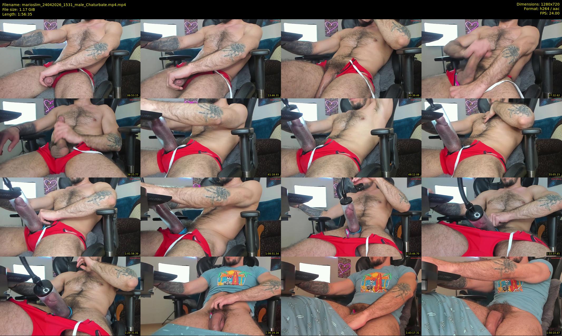 marioslim — 117 minute Chaturbate male cam show recording, 720p, Apr 24, 2026