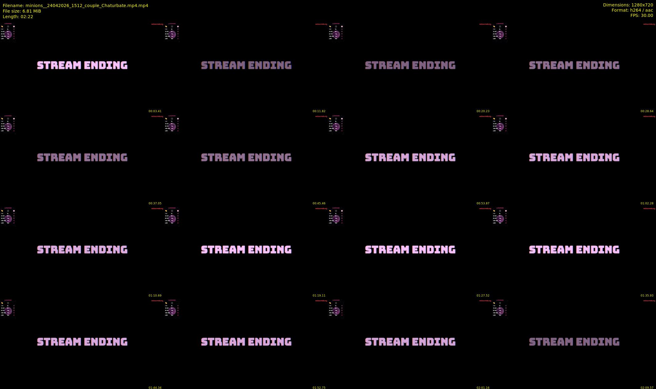 minions_ — 3 minute Chaturbate couple cam show recording, 720p, Apr 24, 2026