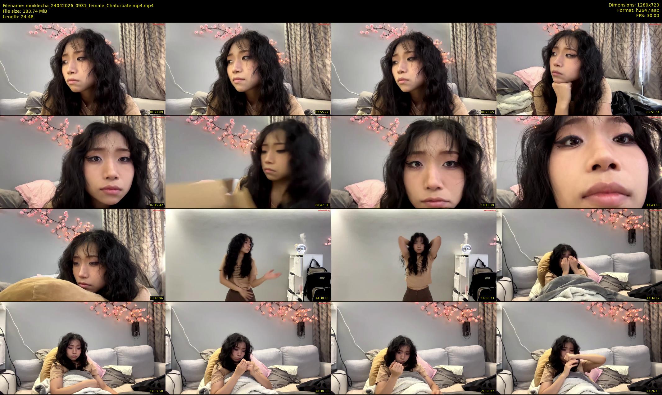 muiklecha — 25 minute Chaturbate female cam show recording, 720p, Apr 24, 2026