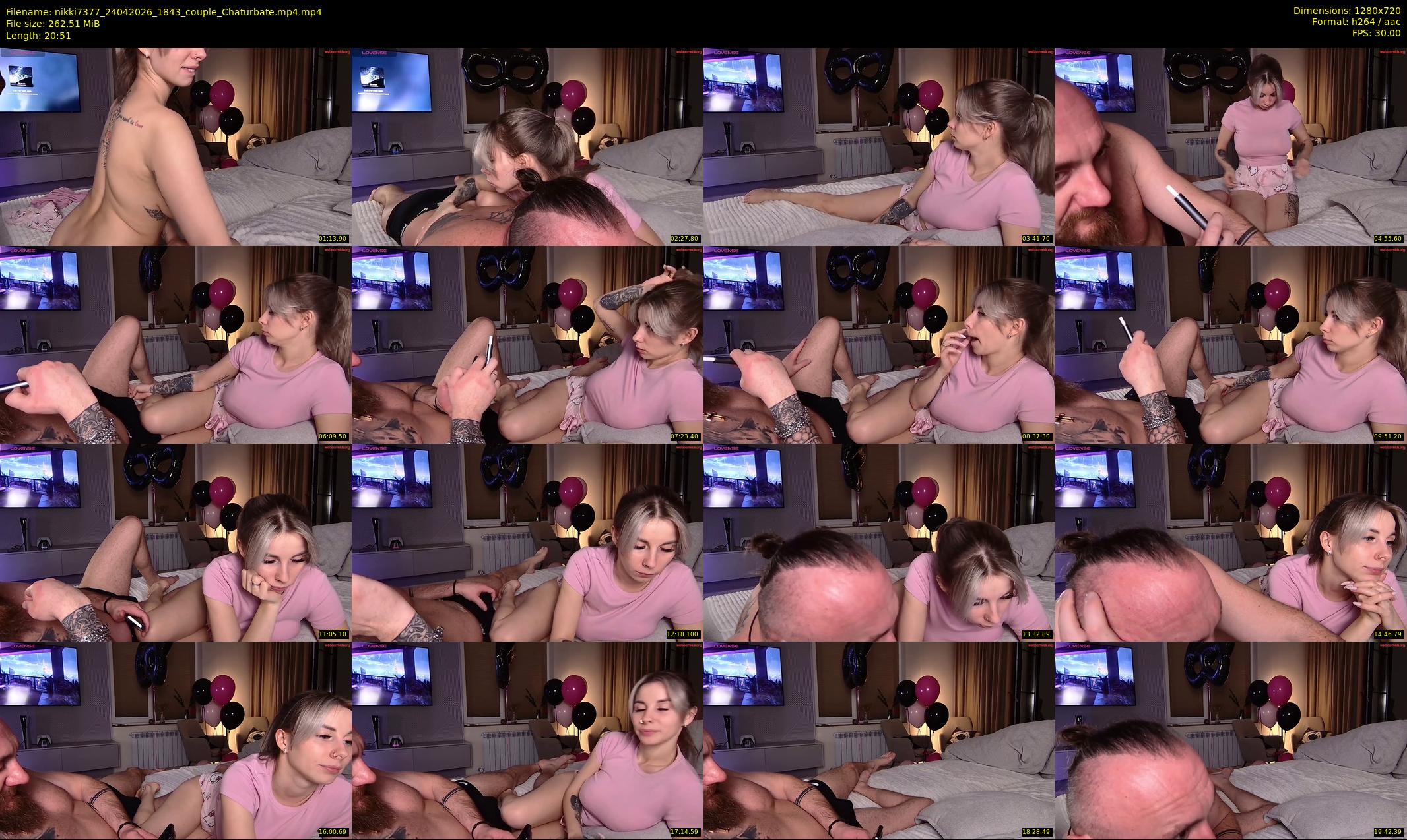 nikki7377 — 21 minute Chaturbate couple cam show recording, 720p, Apr 24, 2026
