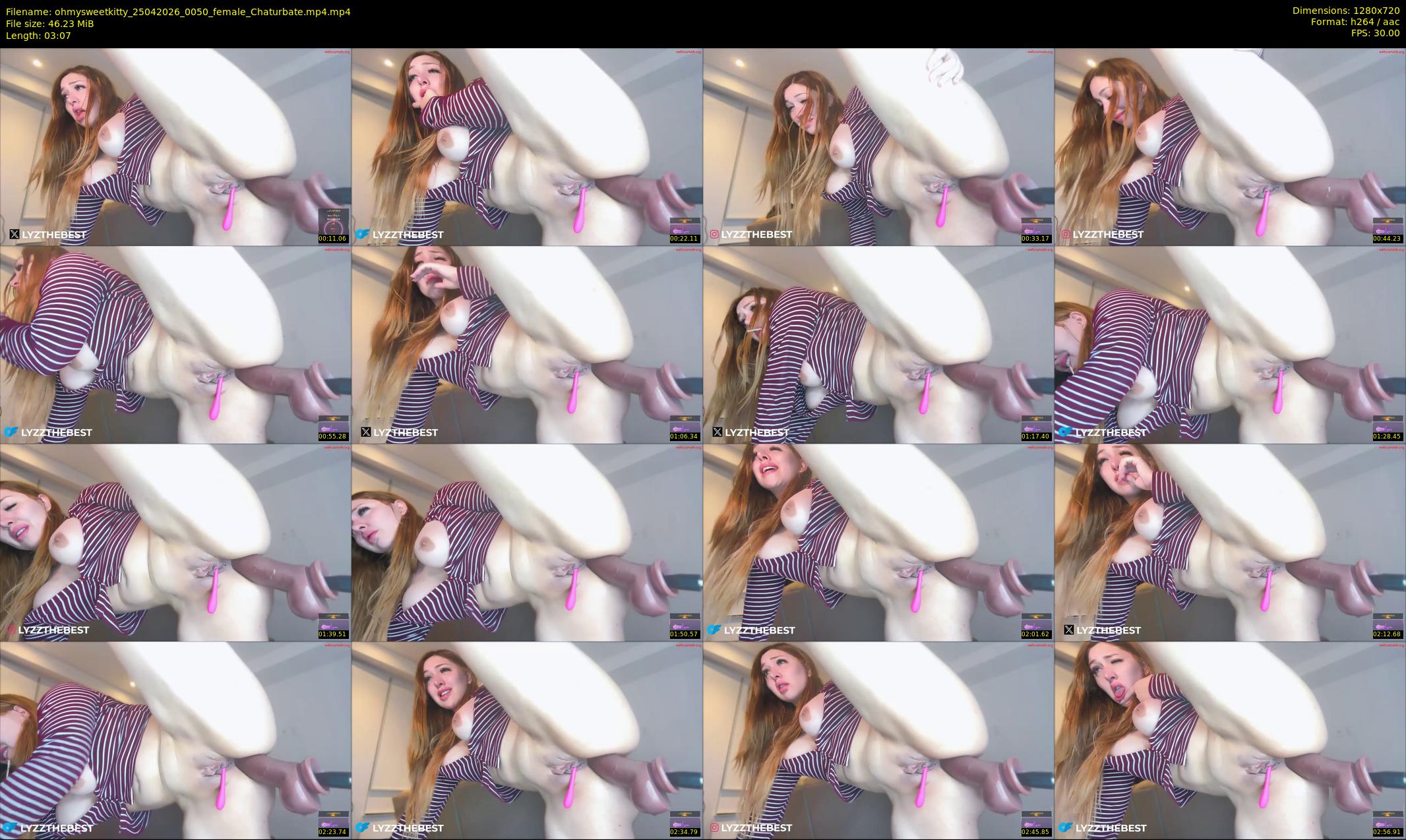ohmysweetkitty — 4 minute Chaturbate female cam show recording, 720p, Apr 25, 2026
