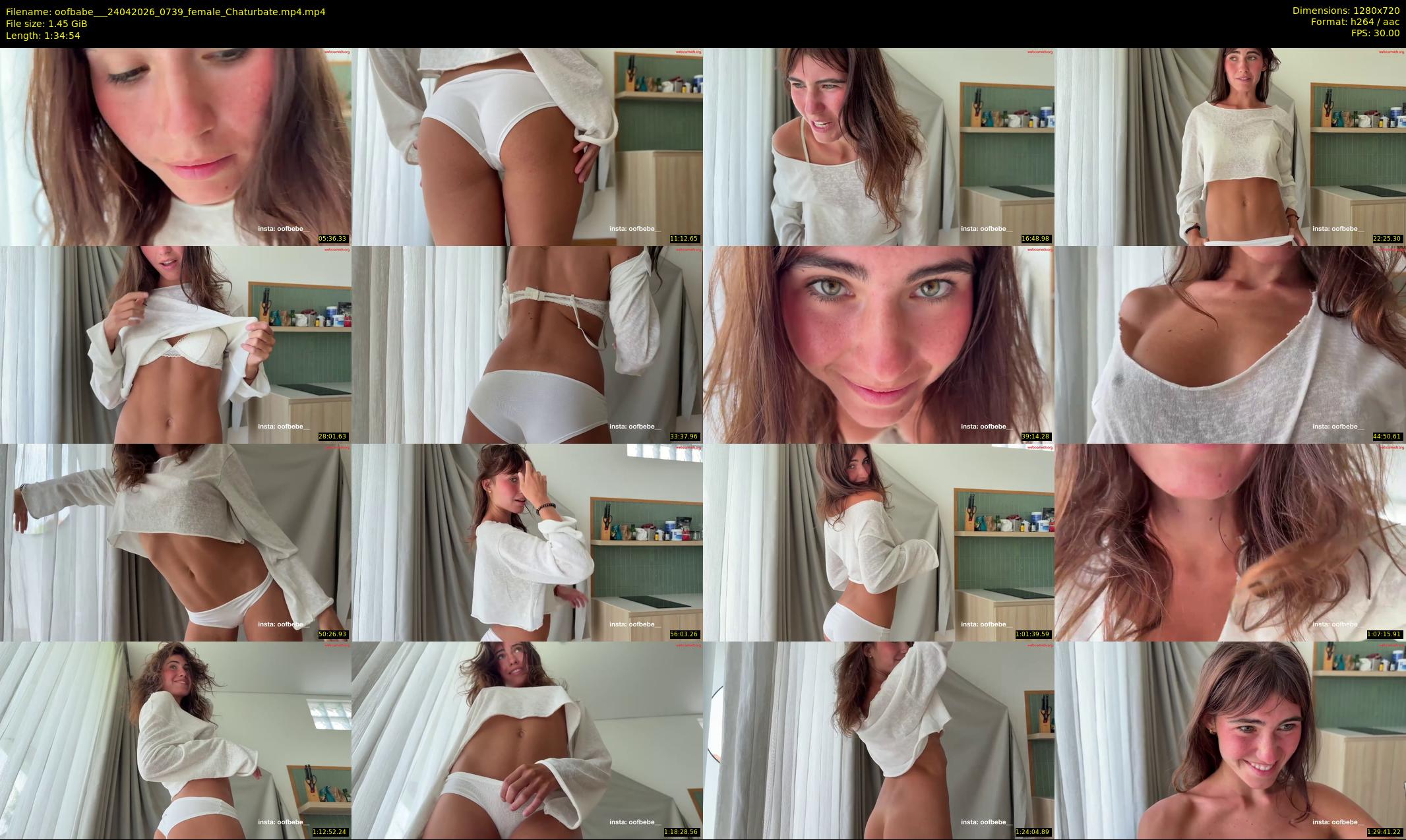 oofbabe__ — 95 minute Chaturbate female cam show recording, 720p, Apr 24, 2026
