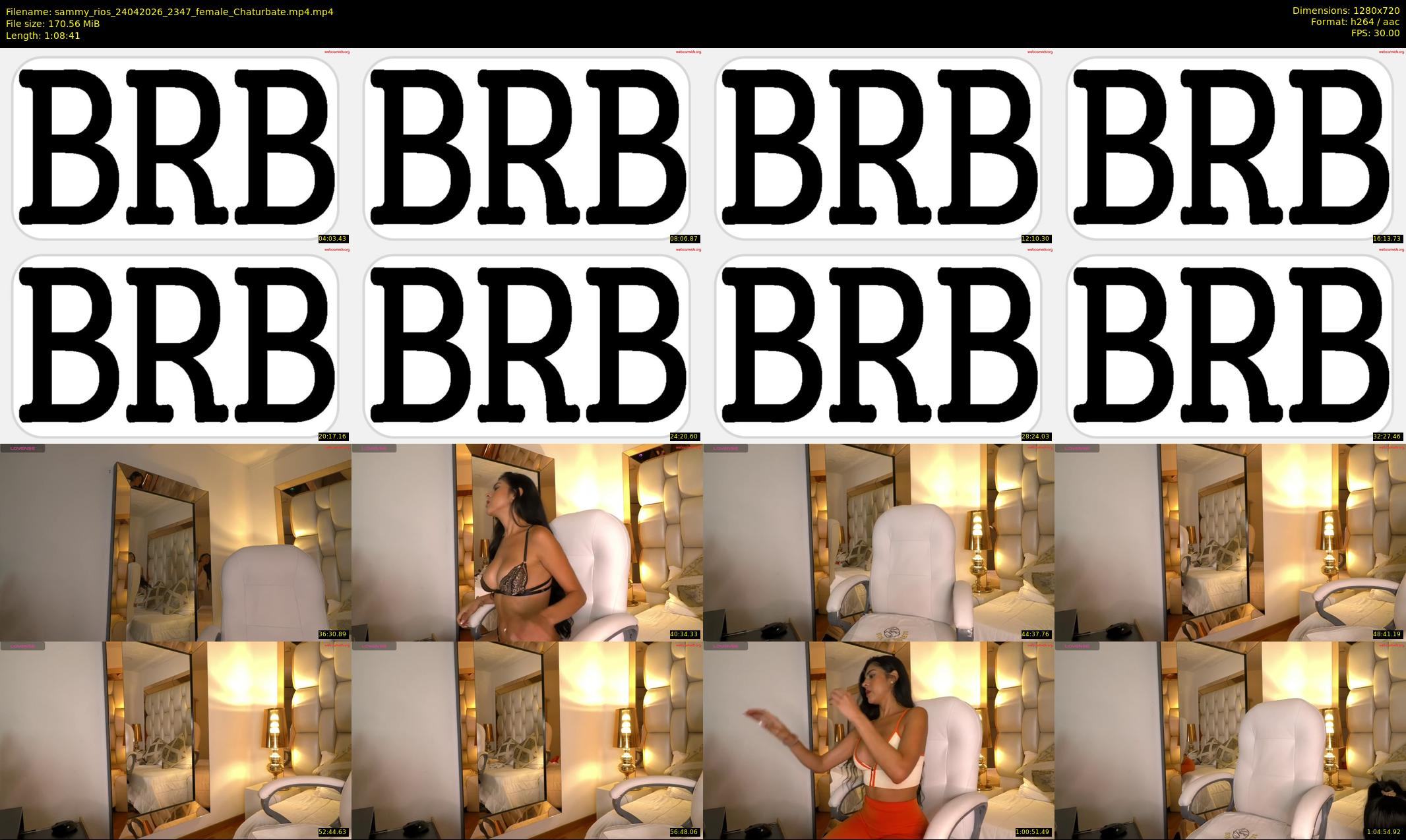 sammy_rios — 69 minute Chaturbate female cam show recording, 720p, Apr 24, 2026