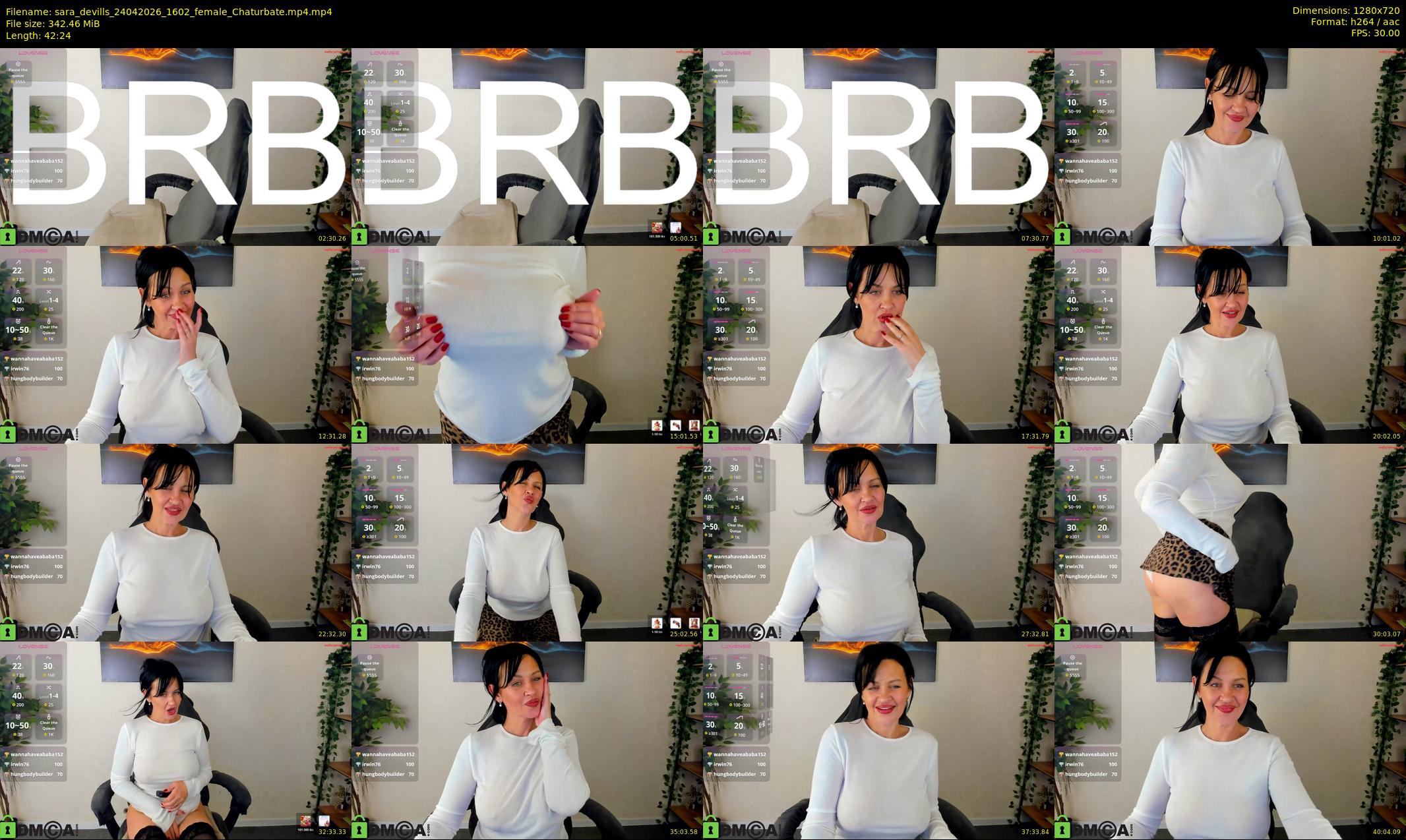 sara_devills — 43 minute Chaturbate female cam show recording, 720p, Apr 24, 2026