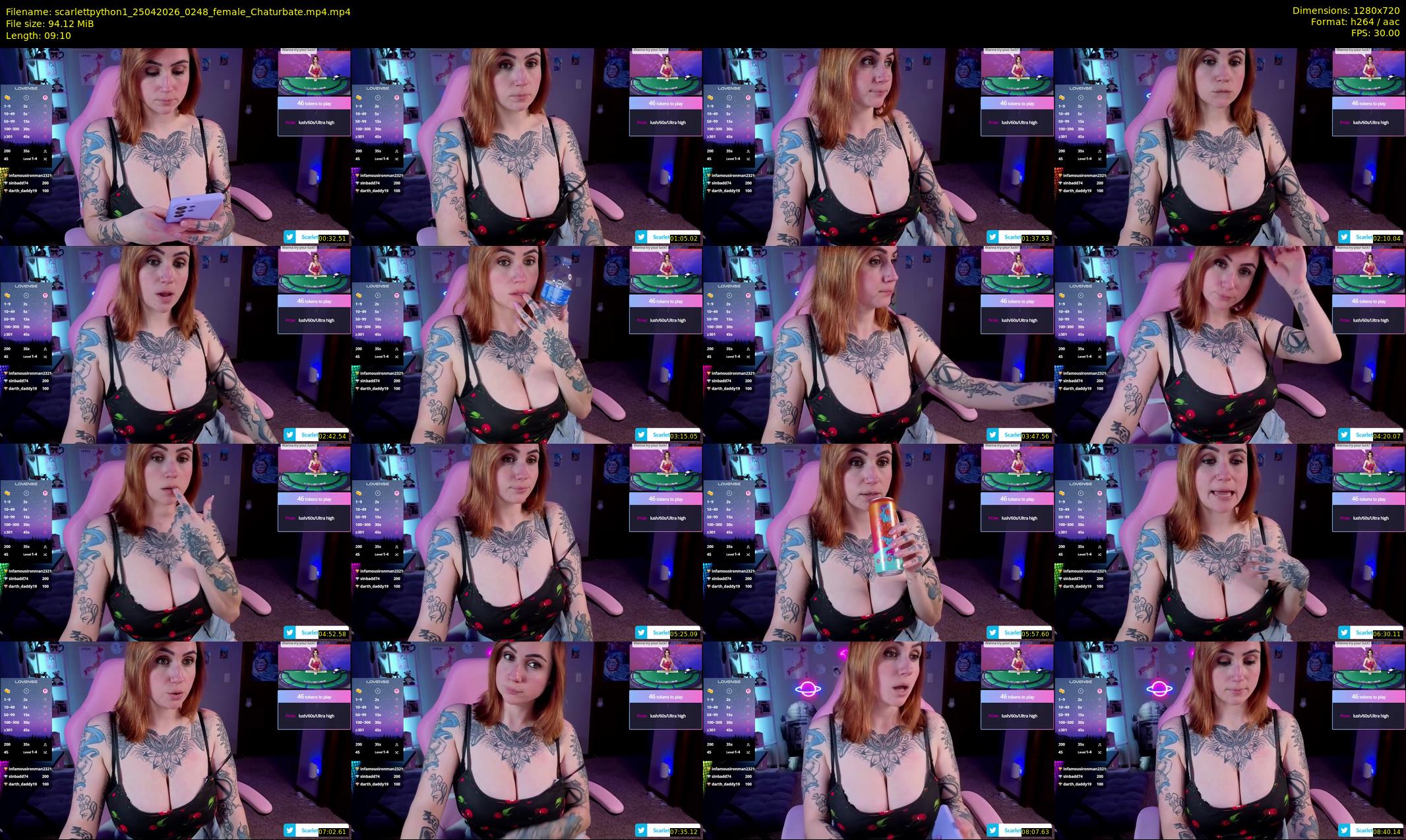 scarlettpython1 — 10 minute Chaturbate female cam show recording, 720p, Apr 25, 2026
