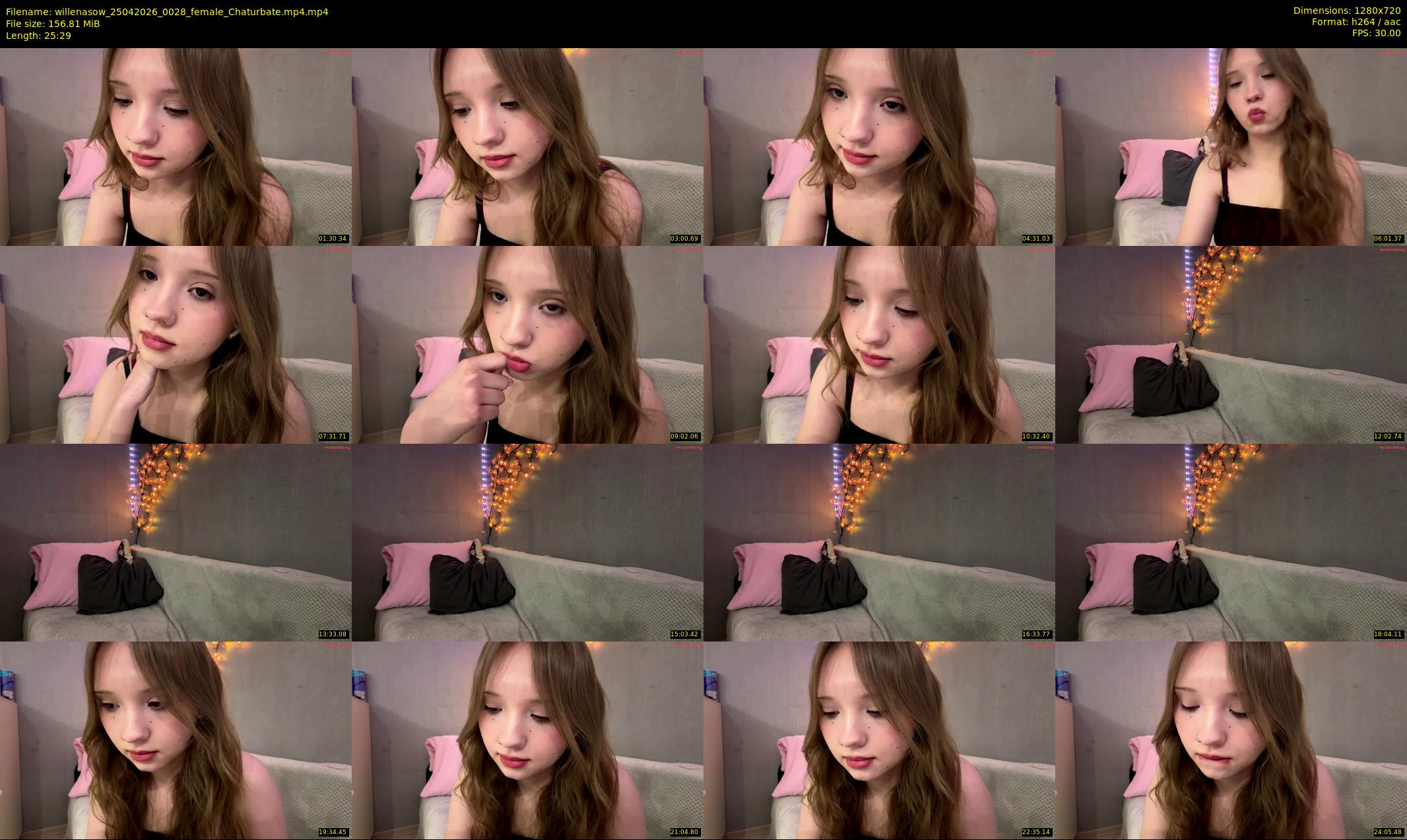 willenasow — 26 minute Chaturbate female cam show recording, 720p, Apr 25, 2026