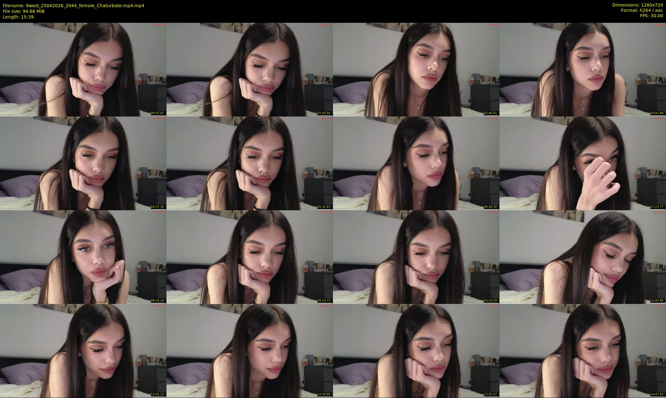 9west — 16 minute Chaturbate female cam show recording, 720p, Apr 25, 2026
