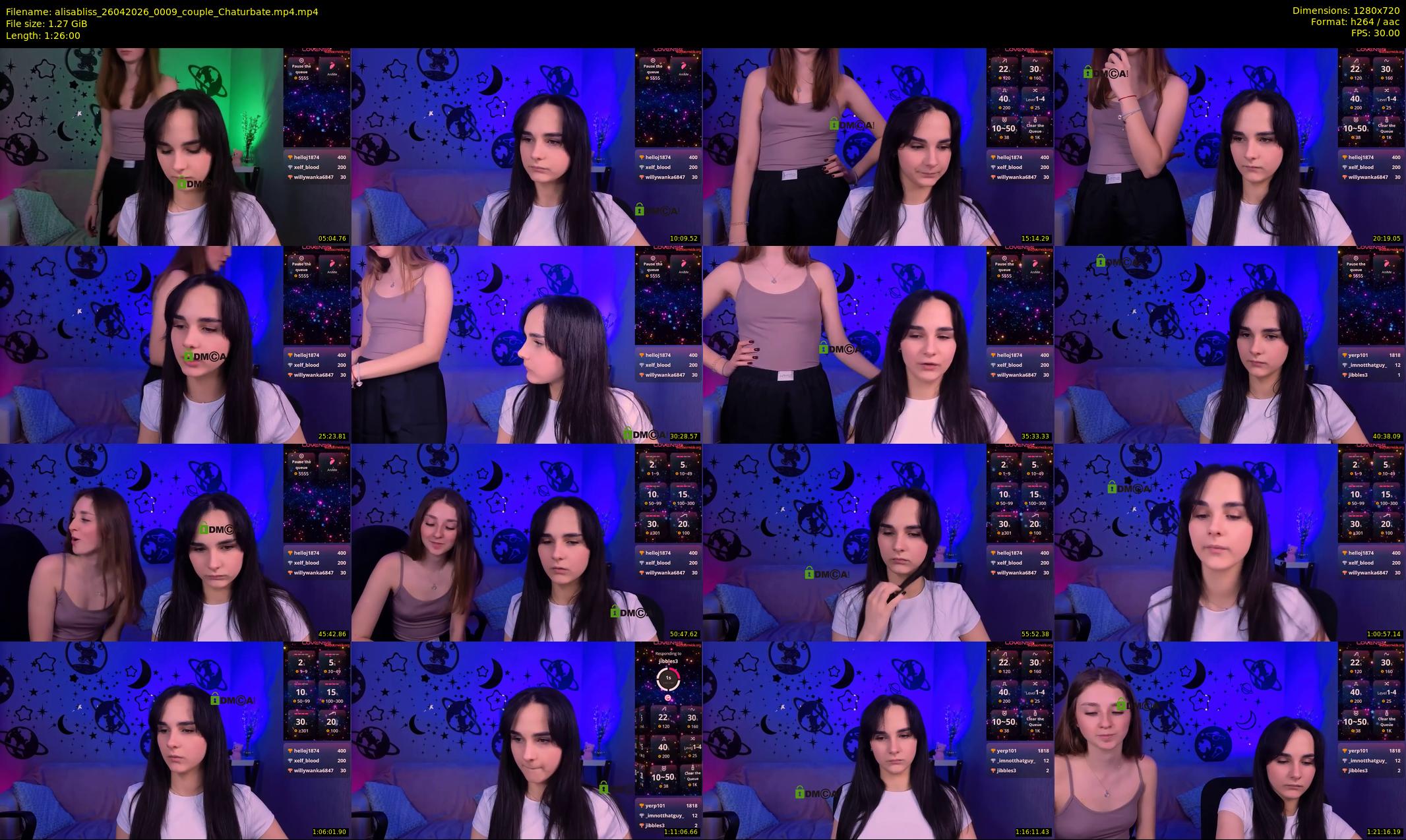 alisabliss — 86 minute Chaturbate female cam show recording, 720p, Apr 26, 2026
