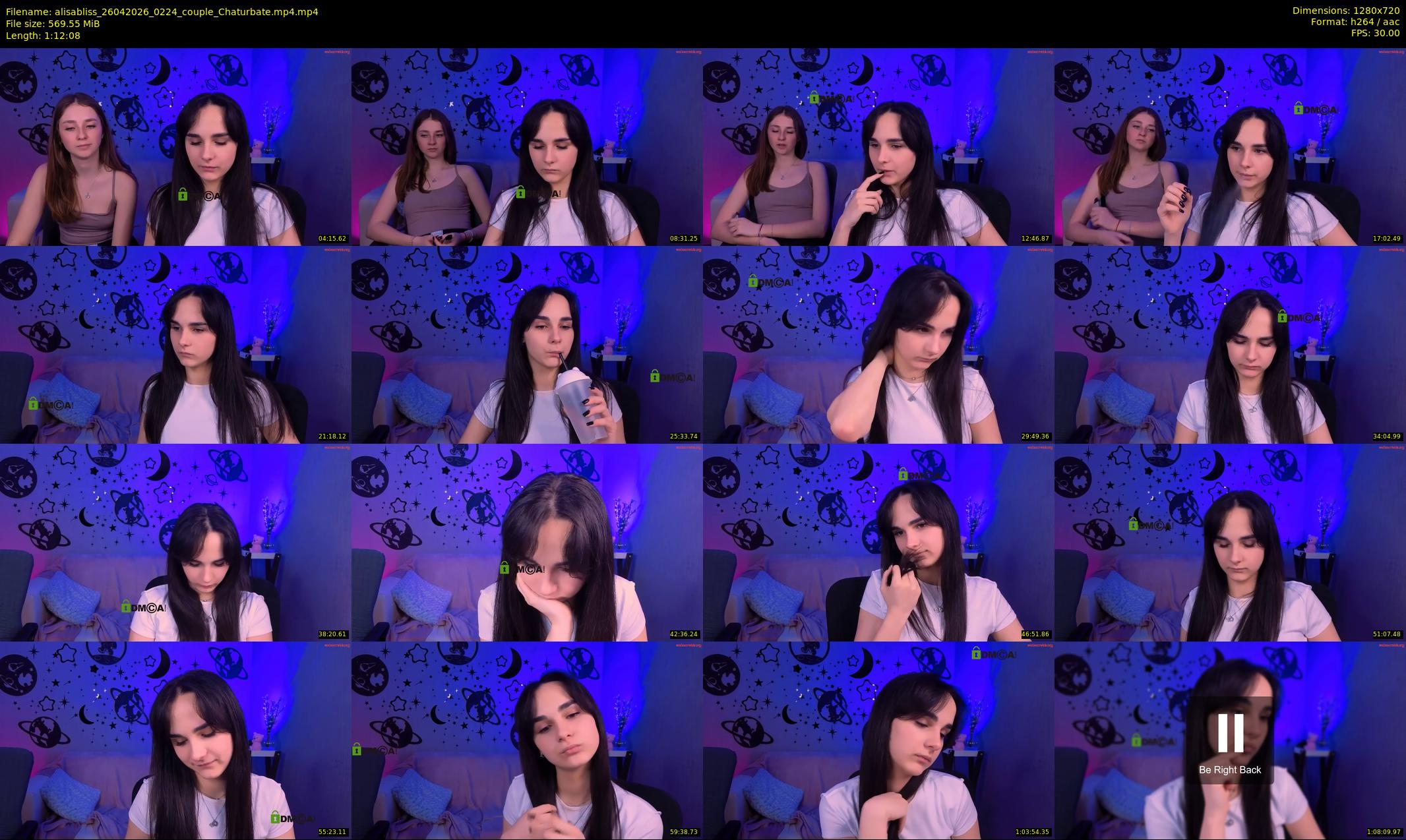 alisabliss — 73 minute Chaturbate female cam show recording, 720p, Apr 26, 2026