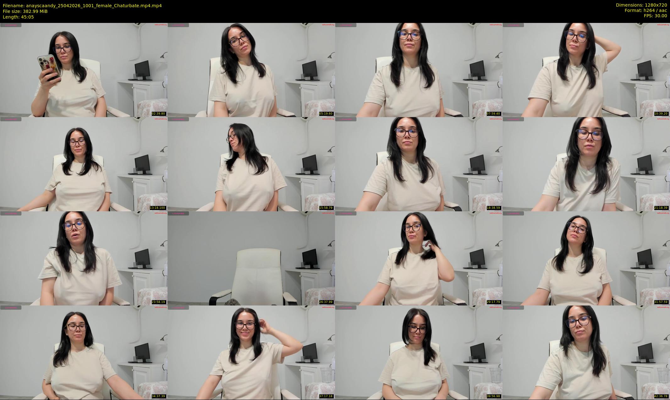 anayscaandy — 46 minute Chaturbate female cam show recording, 720p, Apr 25, 2026