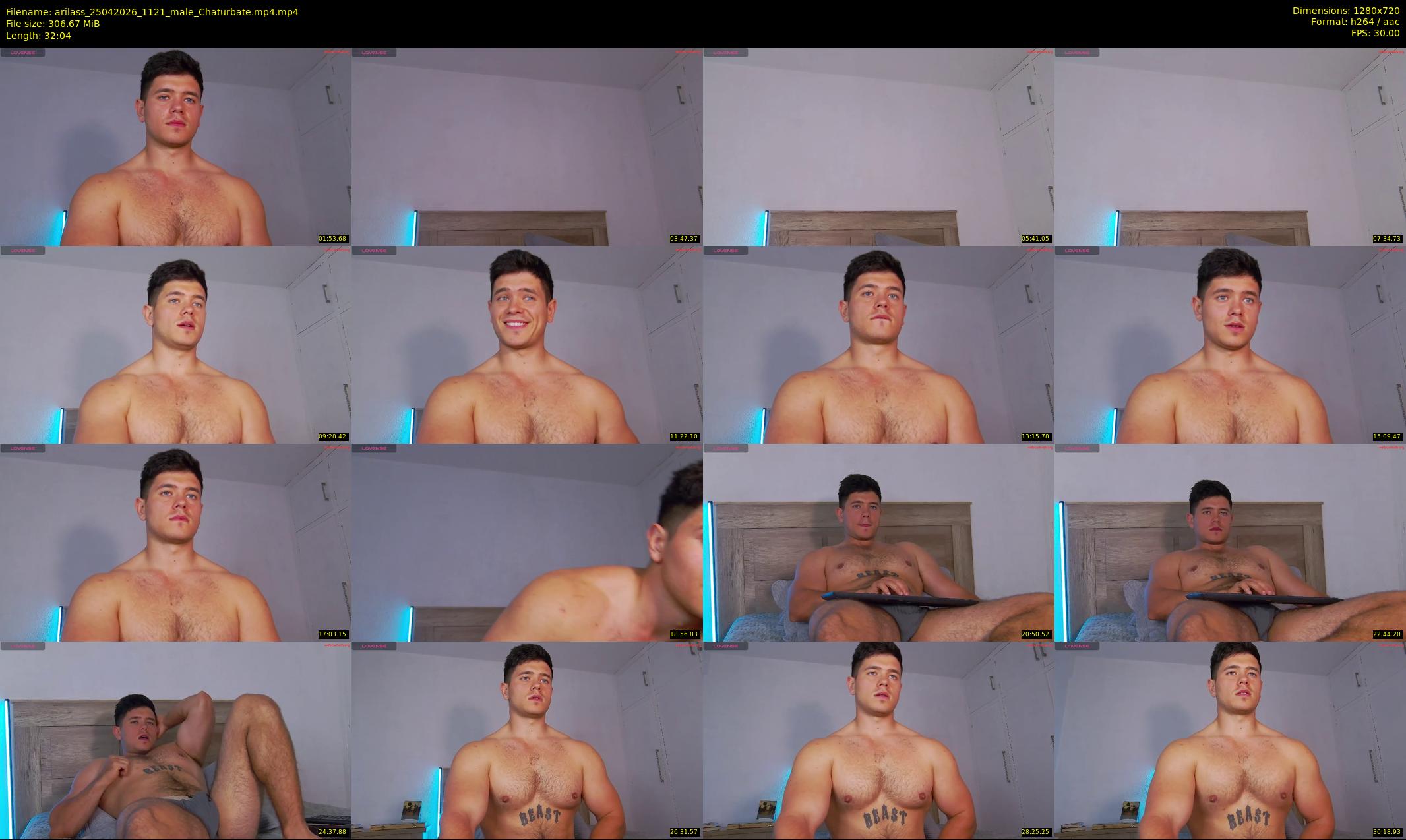 arilass — 33 minute Chaturbate male cam show recording, 720p, Apr 25, 2026