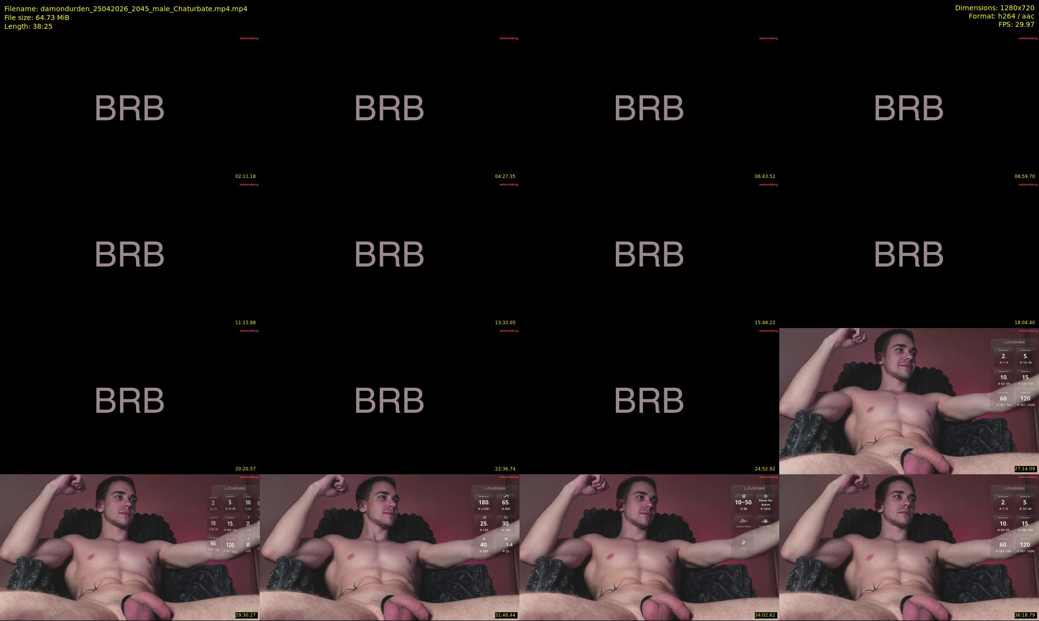 damondurden — 39 minute Chaturbate male cam show recording, 720p, Apr 25, 2026