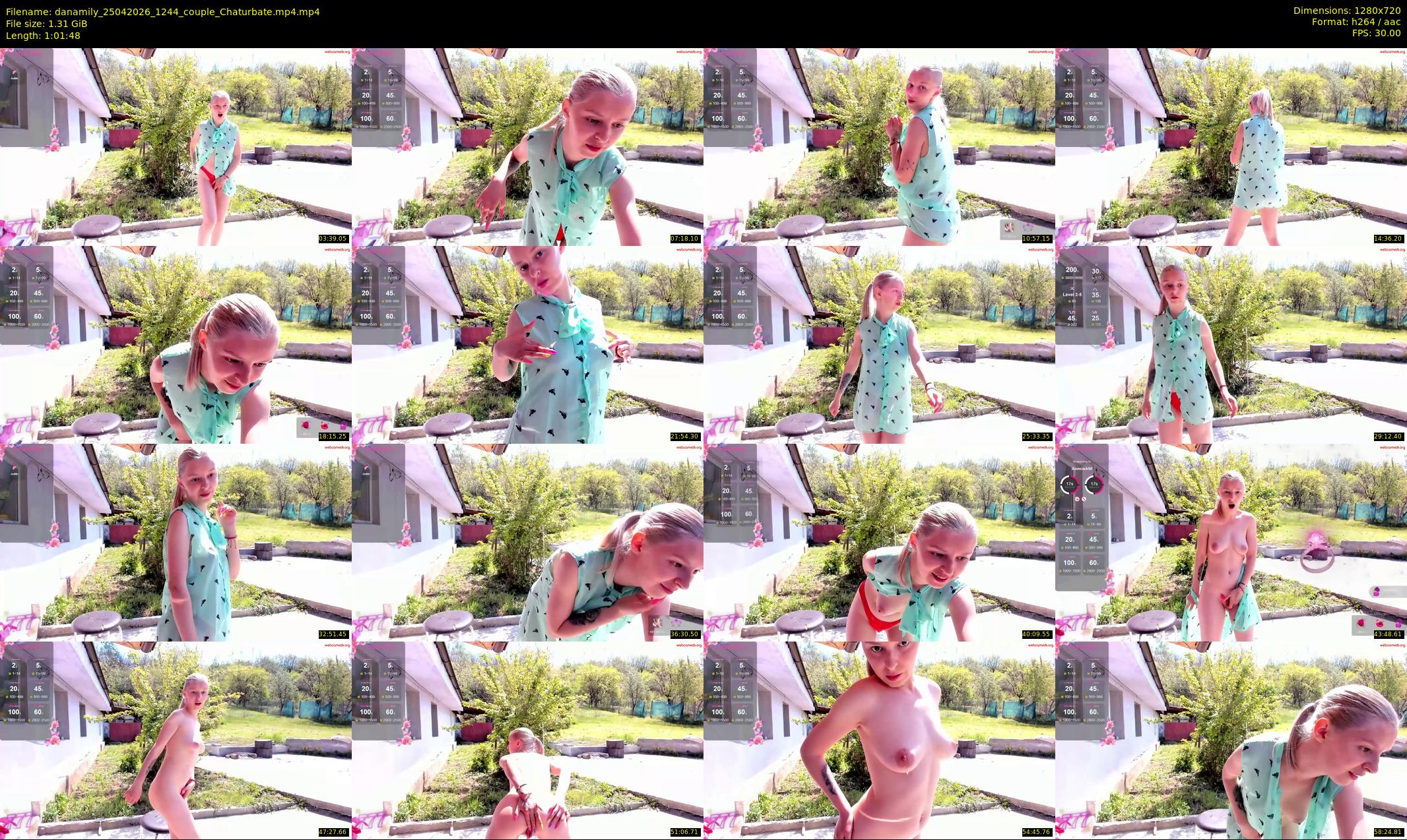 danamily — 62 minute Chaturbate female cam show recording, 720p, Apr 25, 2026