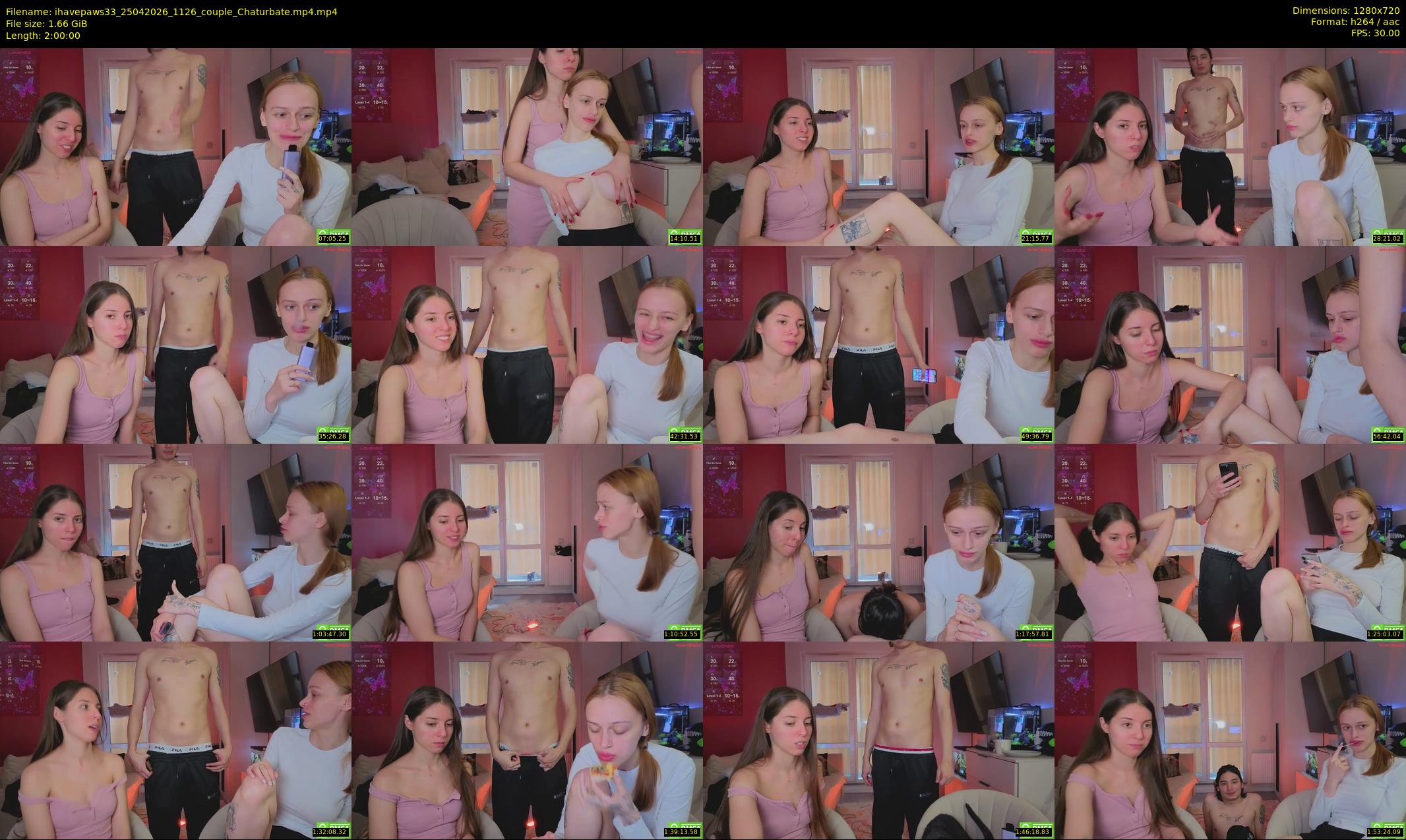 ihavepaws33 — 120 minute Chaturbate couple cam show recording, 720p, Apr 25, 2026