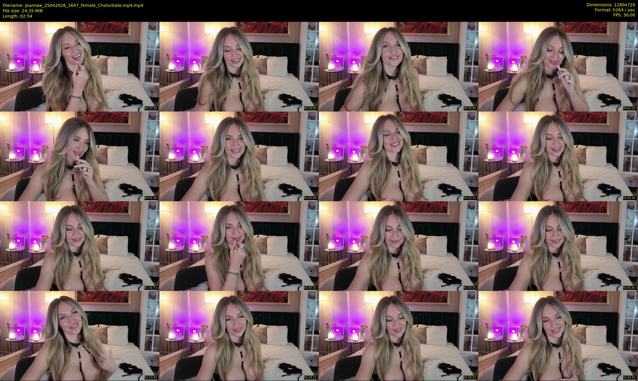 joannee — 3 minute Chaturbate female cam show recording, 720p, Apr 25, 2026