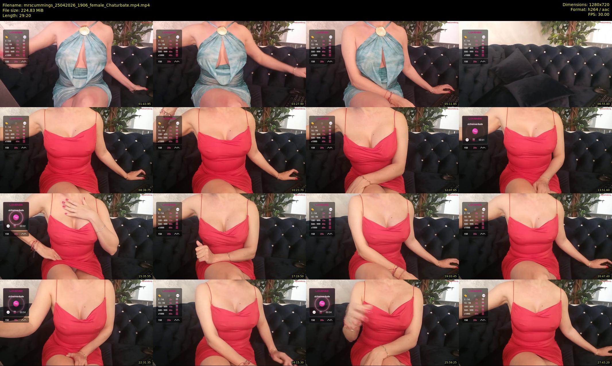 mrscummings — 30 minute Chaturbate female cam show recording, 720p, Apr 25, 2026