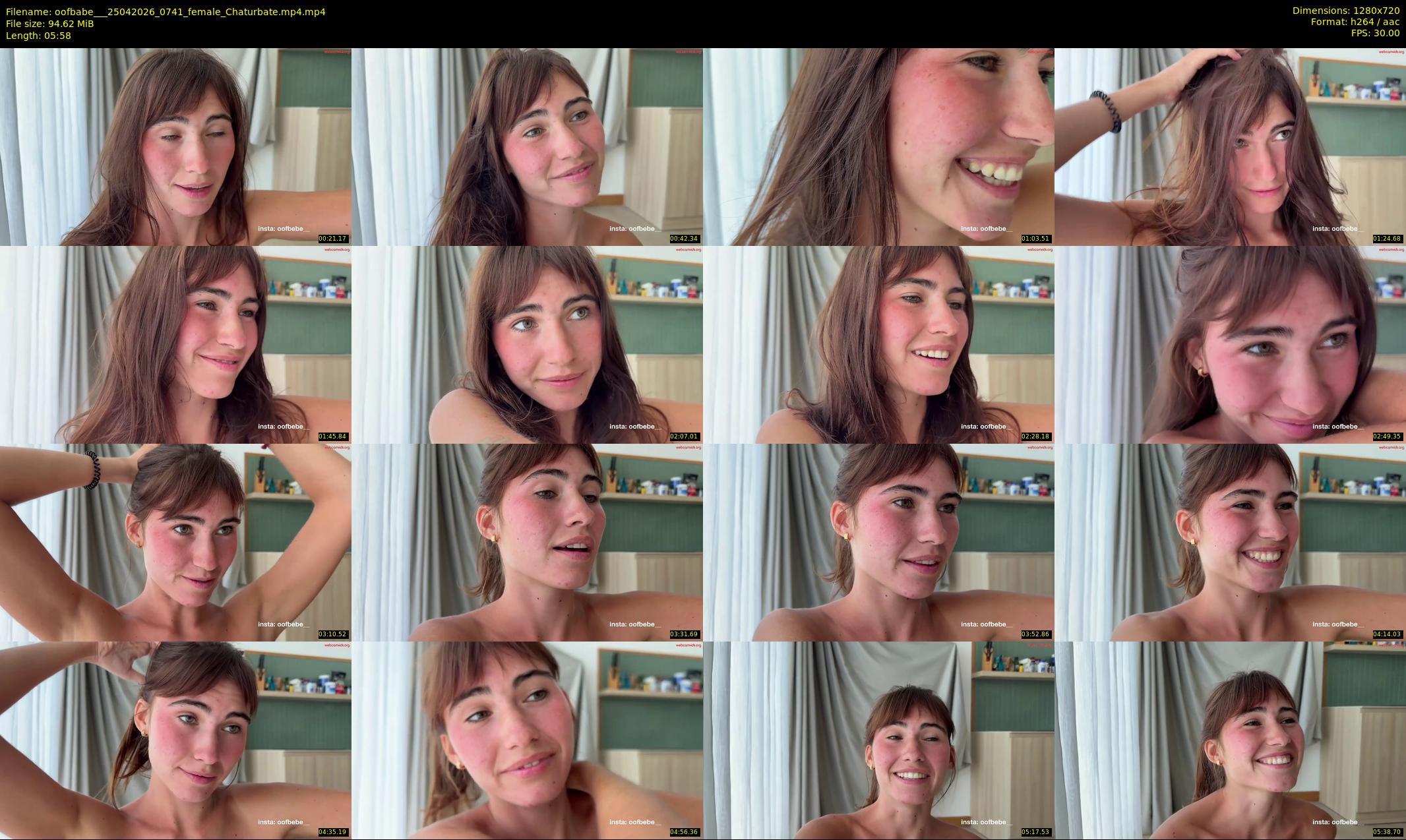 oofbabe__ — 6 minute Chaturbate female cam show recording, 720p, Apr 25, 2026