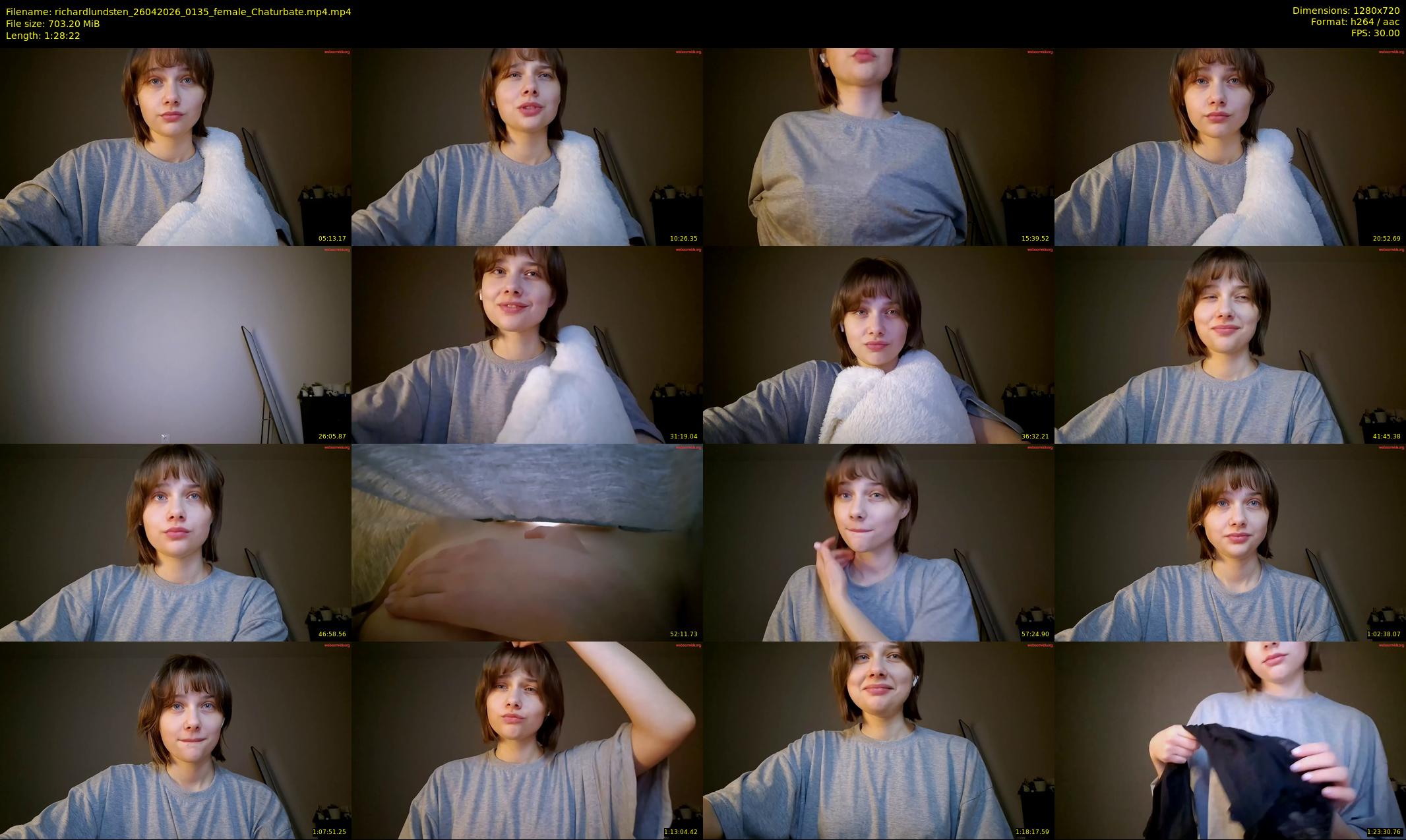 richardlundsten — 89 minute Chaturbate female cam show recording, 720p, Apr 26, 2026