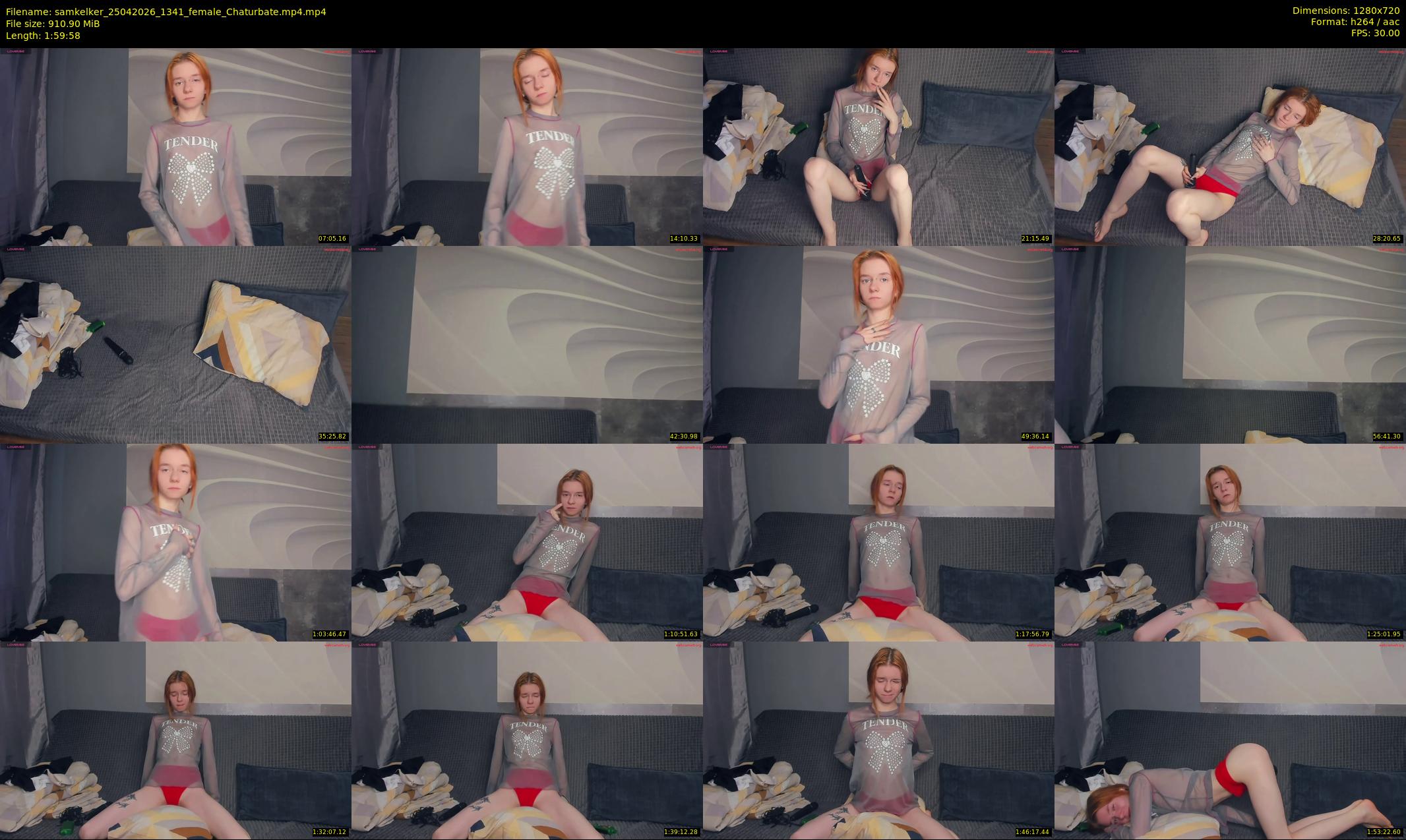 samkelker — 120 minute Chaturbate female cam show recording, 720p, Apr 25, 2026